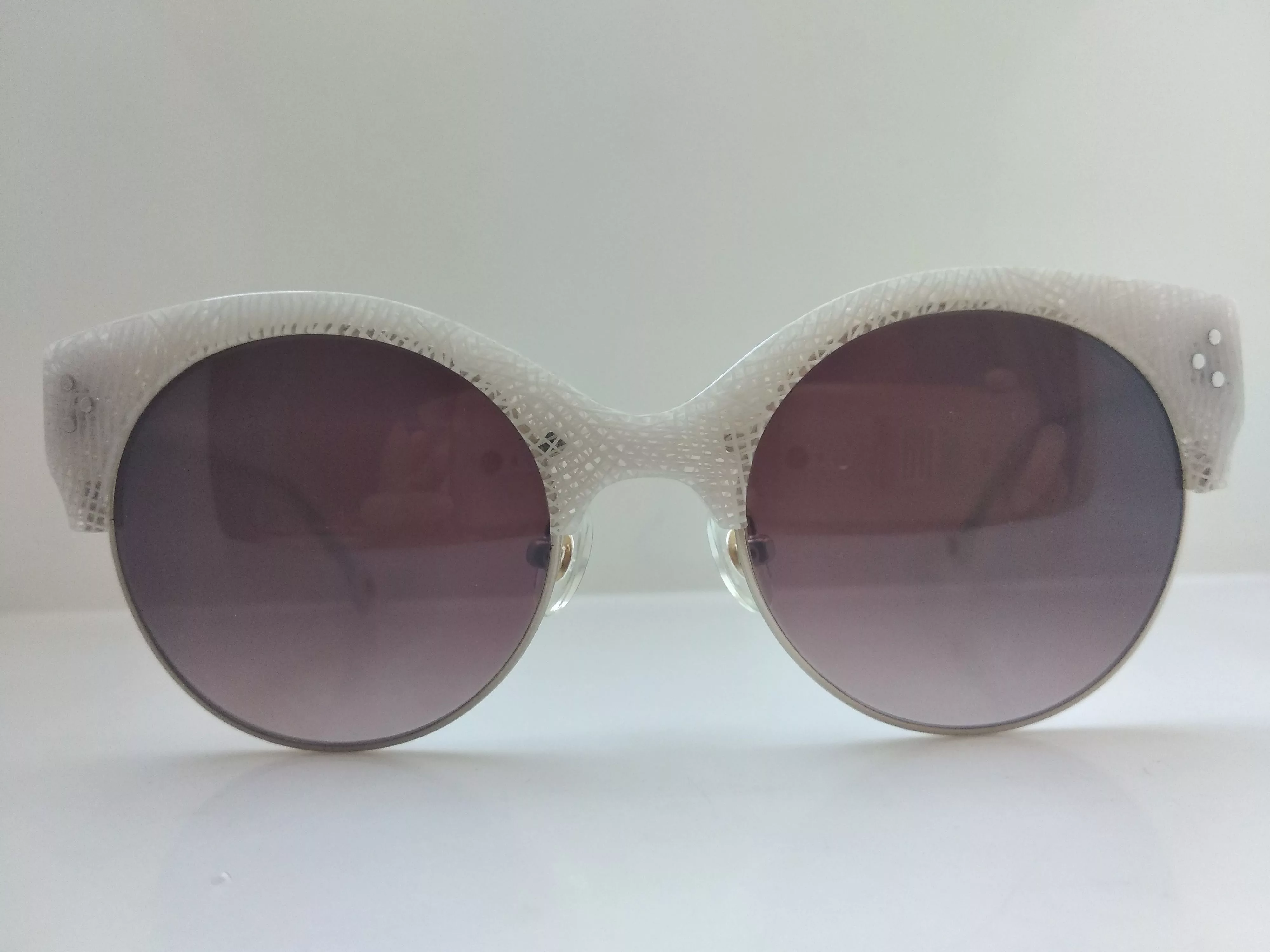 Other Sunglasses Other Ett:twa Jetlene White Gold Malcolm Cateye Sunglasses