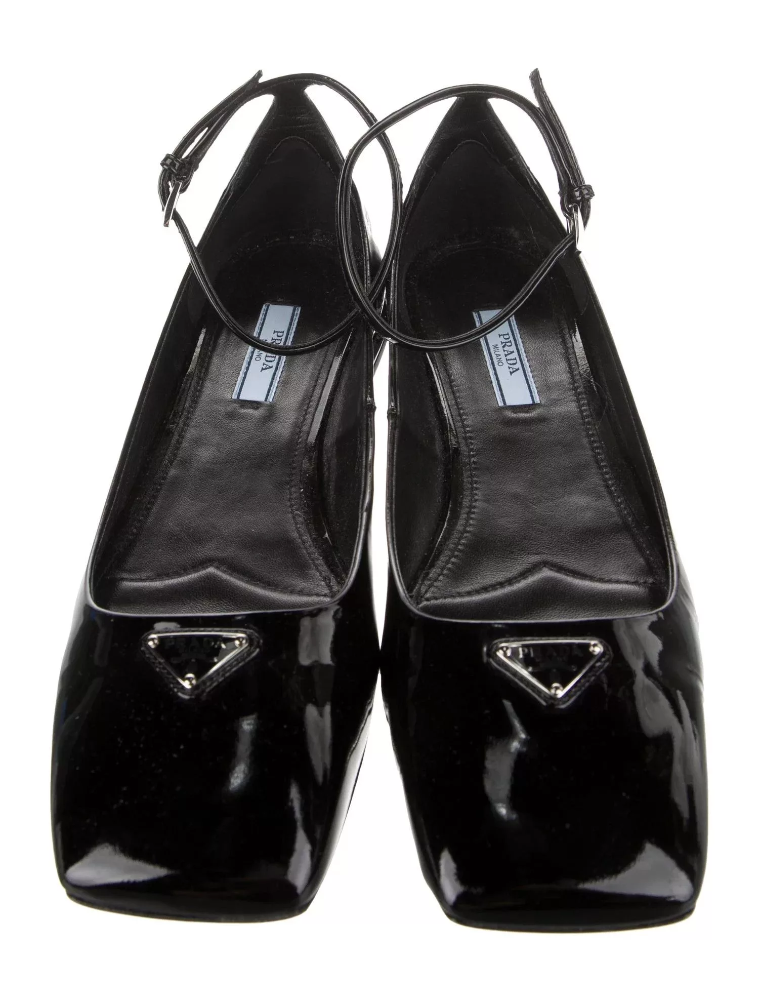 Prada Flats Prada o1la1rc1a0724 Leather Flats in Black