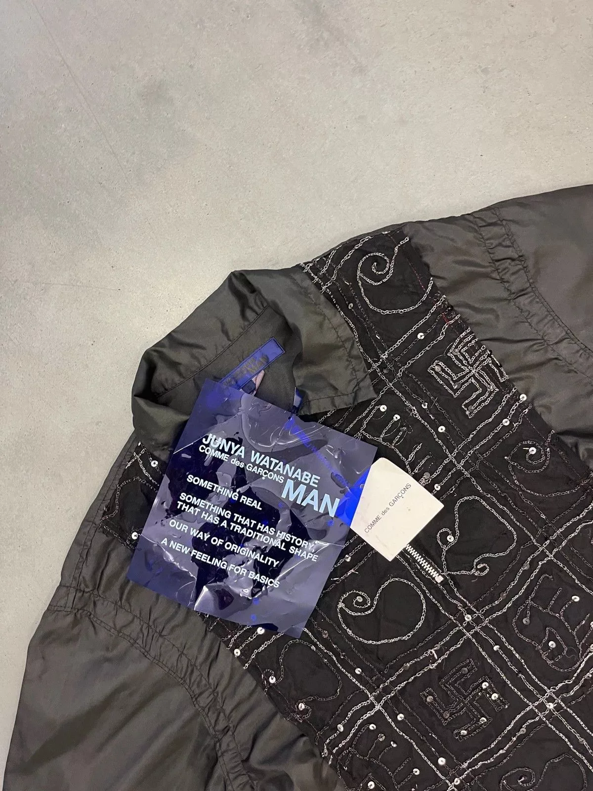 Junya Watanabe Shirts Button Ups A/W 2004 Junya Watanabe Zipped Sequin Shirt Black