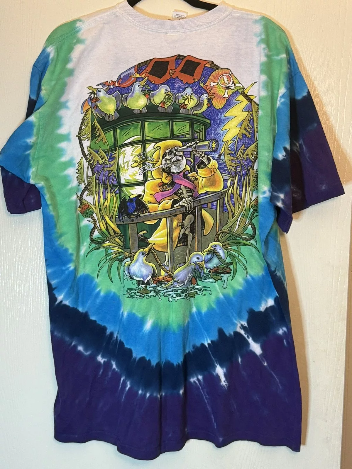 Grateful Dead Short Sleeve T Shirts Grateful Dead × Liquid Blue Original Grateful Dead tee Black