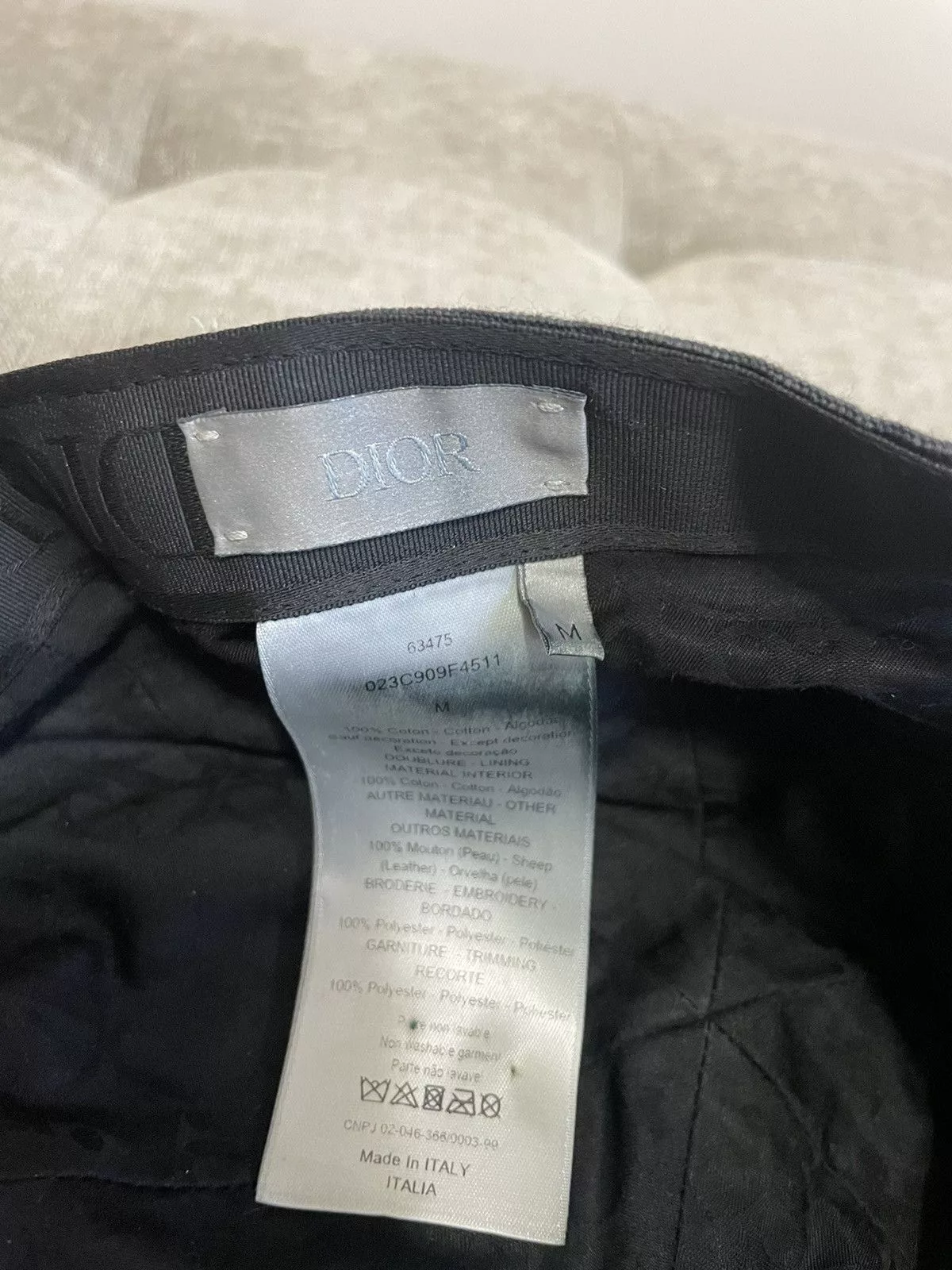 Dior Hats DIOR FLEURS BASEBALL CAP Black