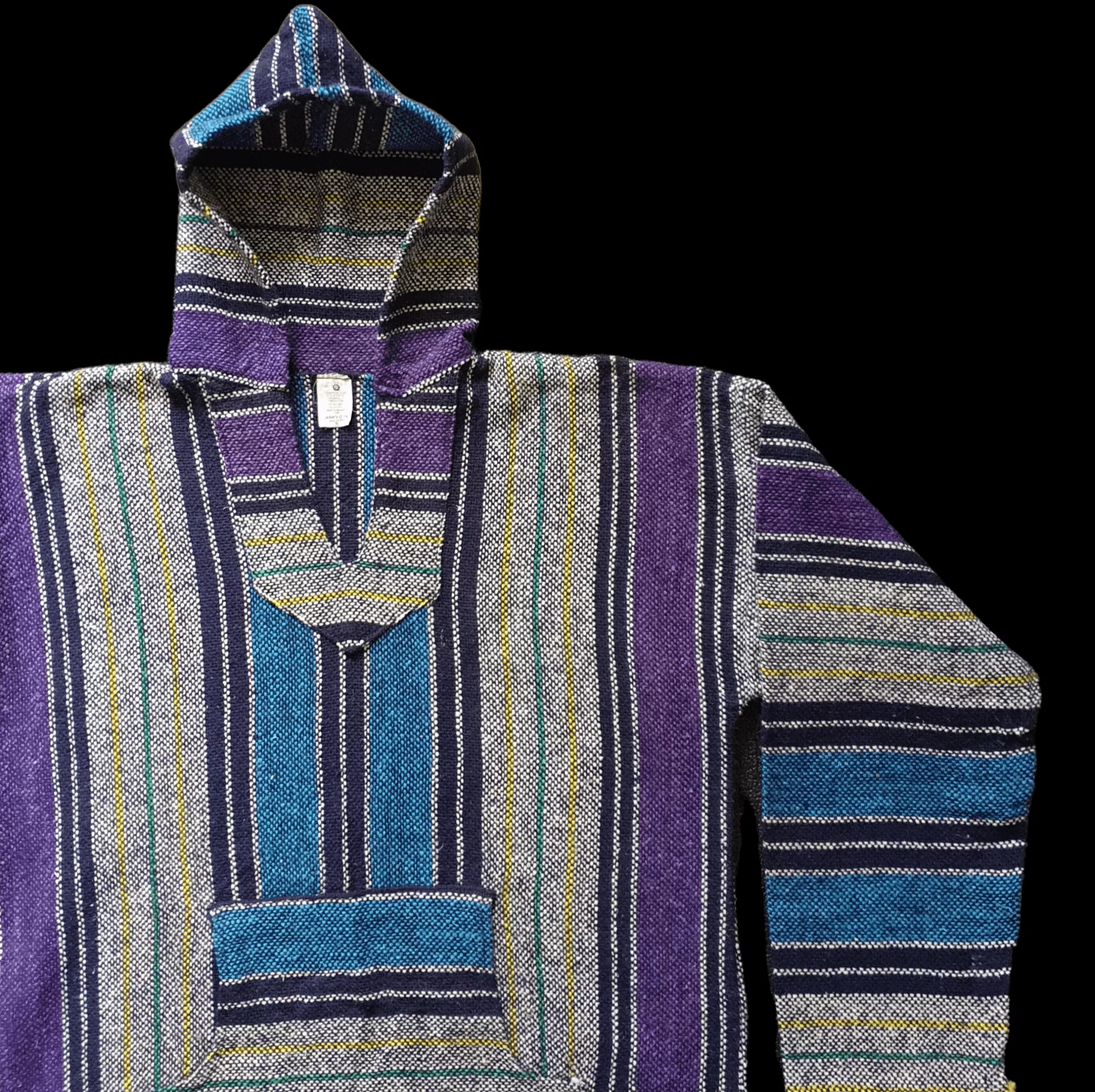 Baja East Light Jackets Baja East × Native × Vintage Baja Senor Q Inc Hoodie Sweater Size XL Multi