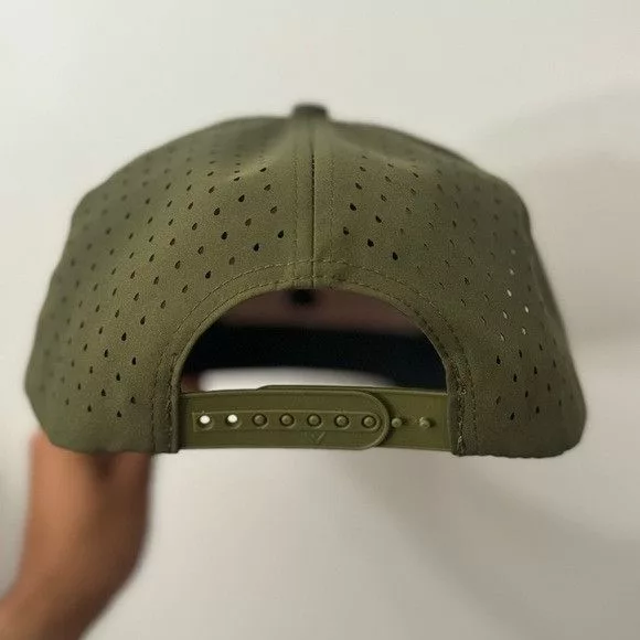 Designer Hats Designer NEW 7 PANEL CAMPER LASER CUT MESH GOLFER OLIVE GREEN HAT