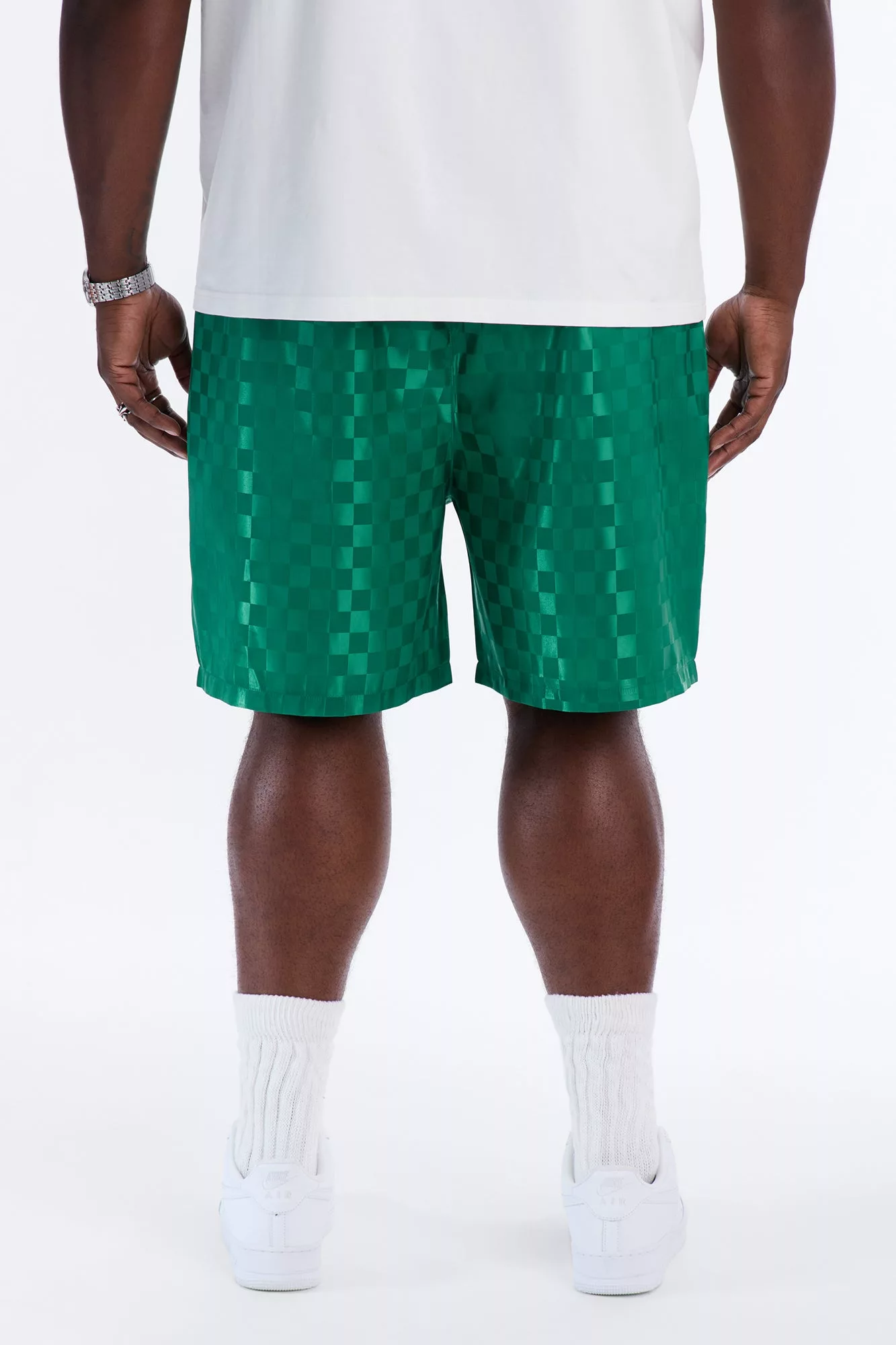 Umbro Checkered Soccer Shorts - Green