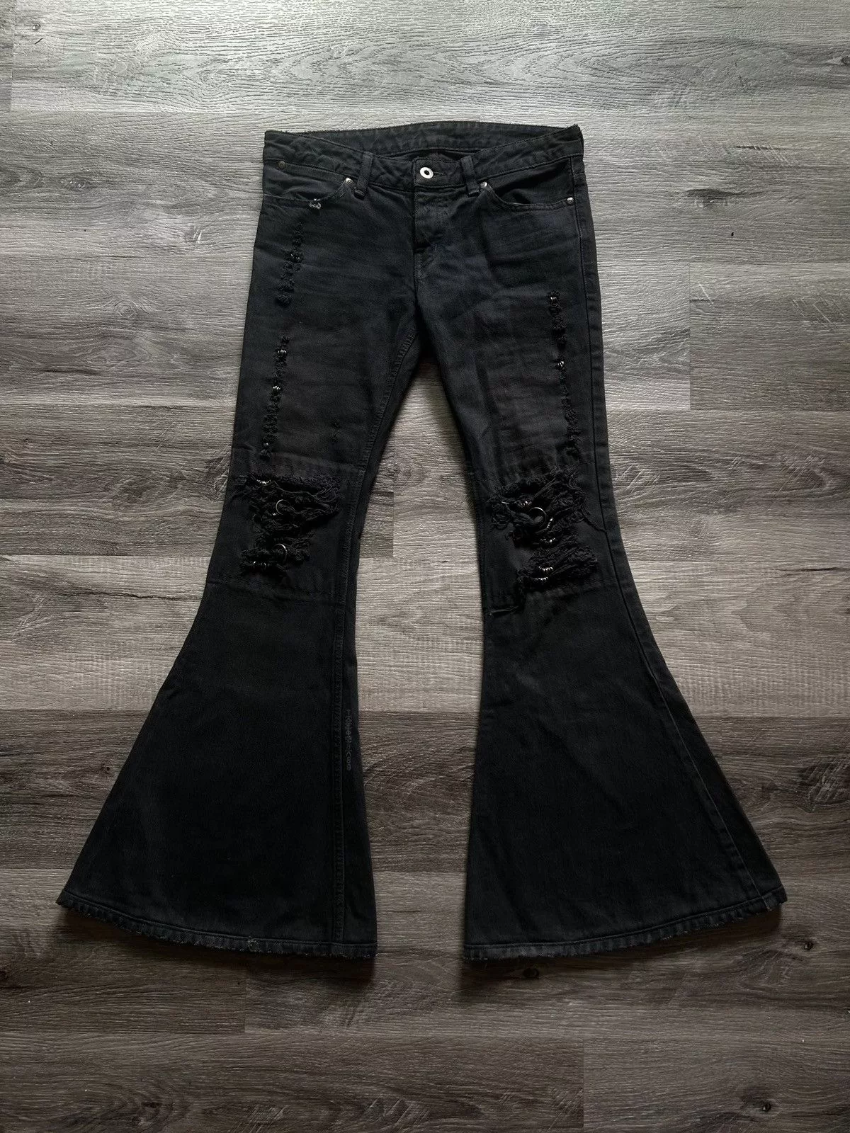 14th Addiction Denim 14th Addiction × If Six Was Nine × Le Grande Bleu (L.G.B.) Ifsixwasnine MudMax BellBottoms BLACK if six was nine