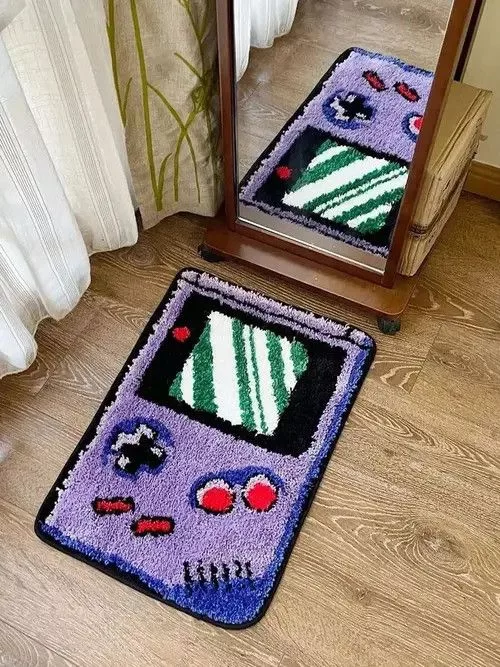 Handmade Miscellaneous 3D Handmade Hand-held Gaming Device Soft Rug Multi