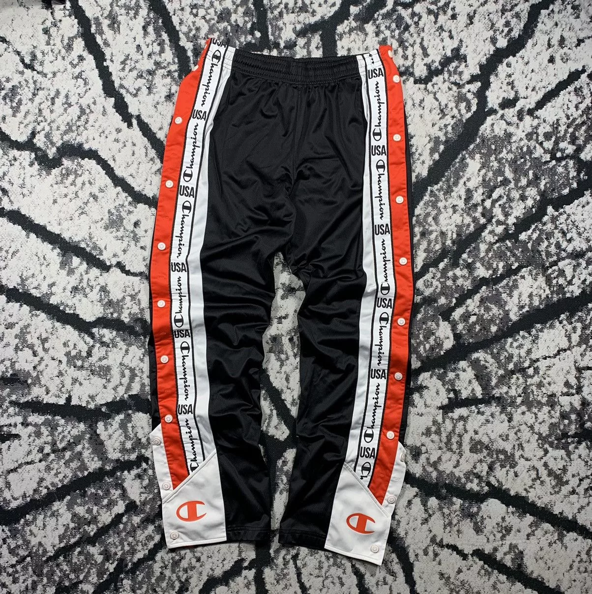 Champion Sweatpants Joggers Champion × Vintage Vintage Champion baggy pants sweatpants skate hip hop style Black Streetwear