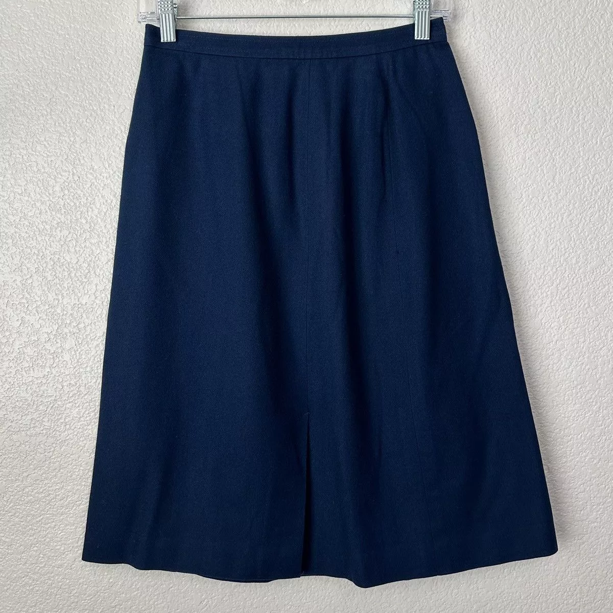 Pendleton Midi Skirts Young Pendleton 100% Virgin Wool Girls Navy Blue Midi Skirt
