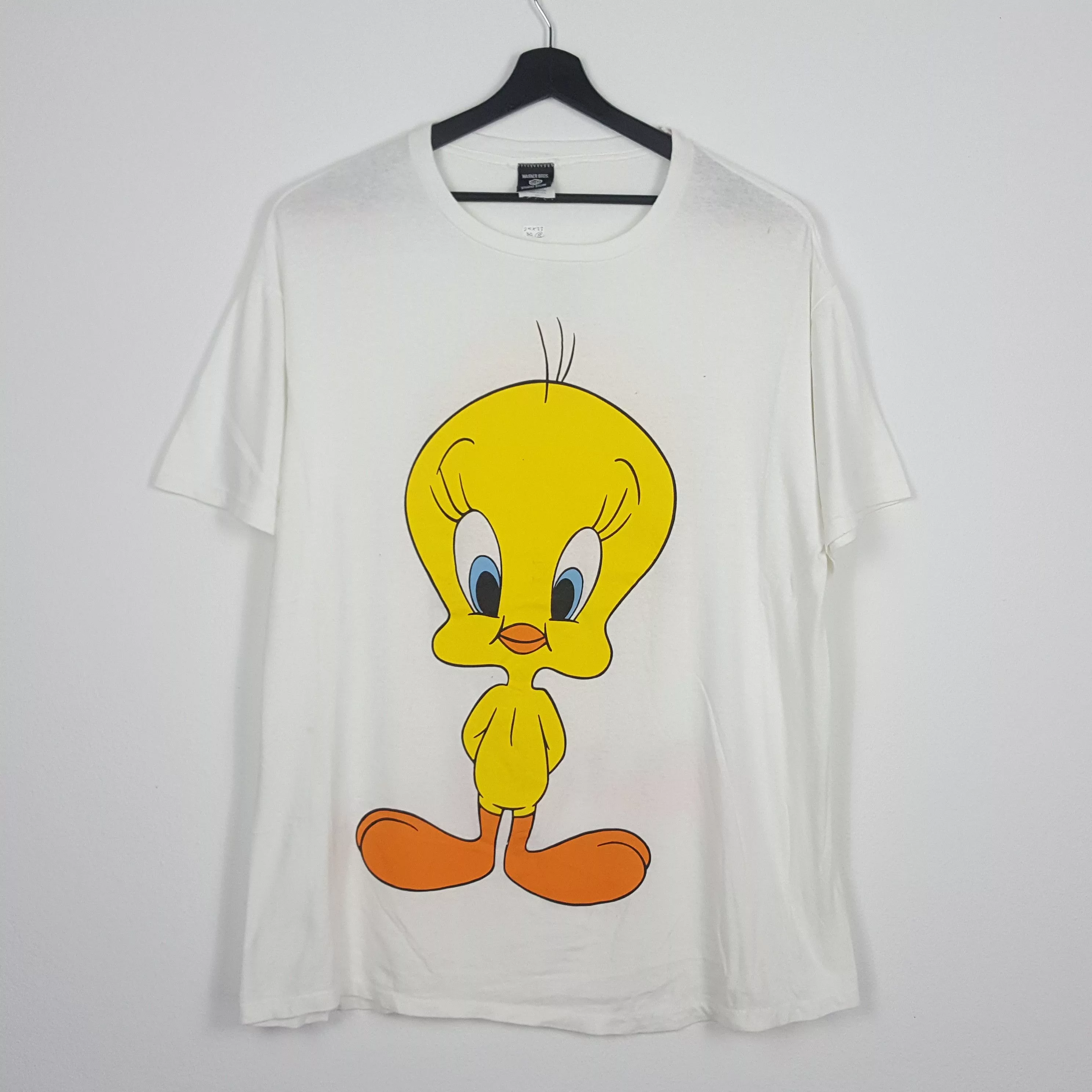 Vintage Short Sleeve T Shirts Vintage × Warner Bros Looney Tones Twity 90's t-shirt made USA White