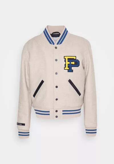 Filling Pieces Bombers NEW Filling Pieces Varsity Jacket Beige