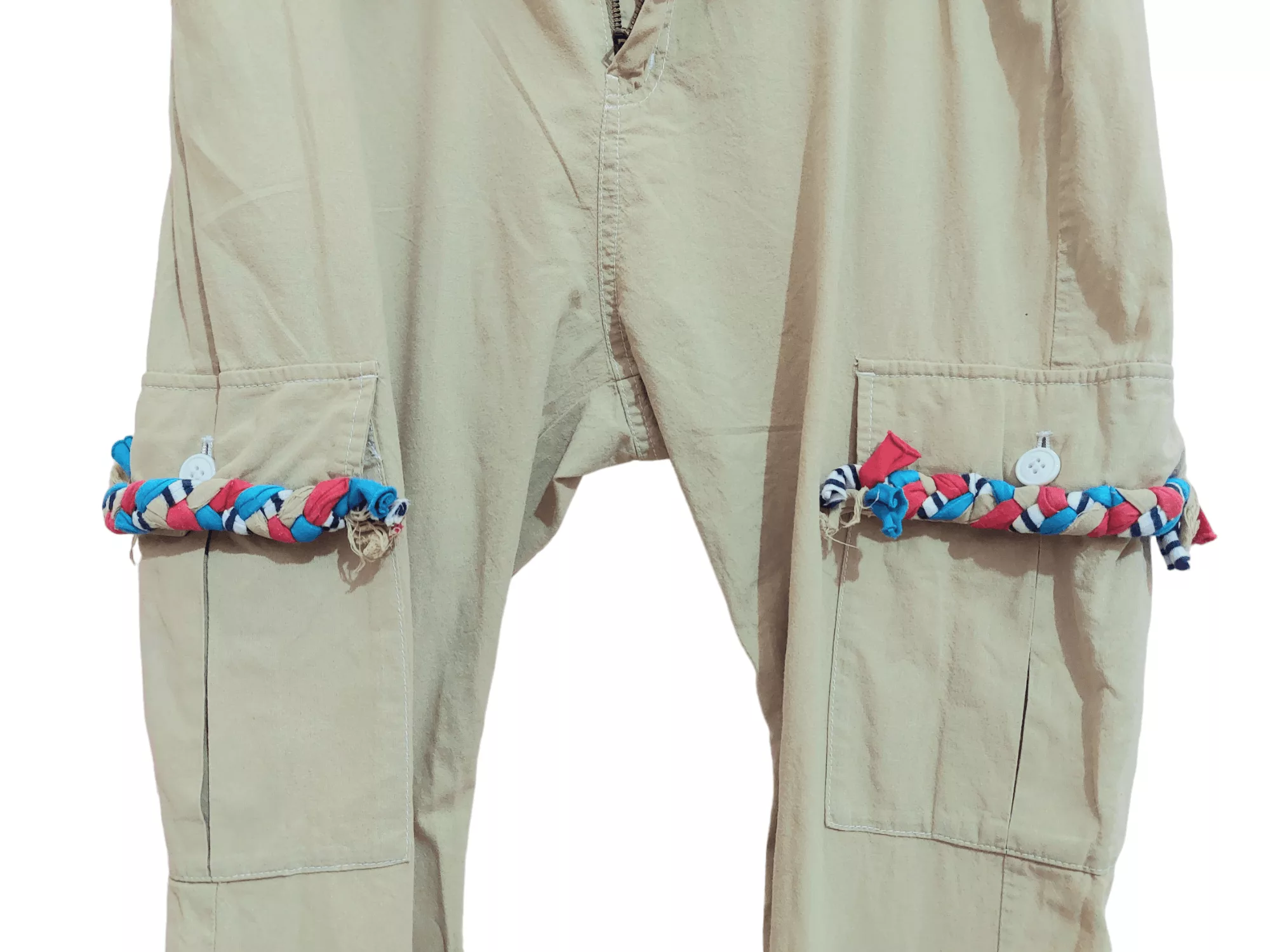 Issey Miyake Sweatpants Joggers Issey Miyake × Ne-Net Ne-Net Lightweight Thin Cotton High Rise by Issey Miyake Pink Vintage