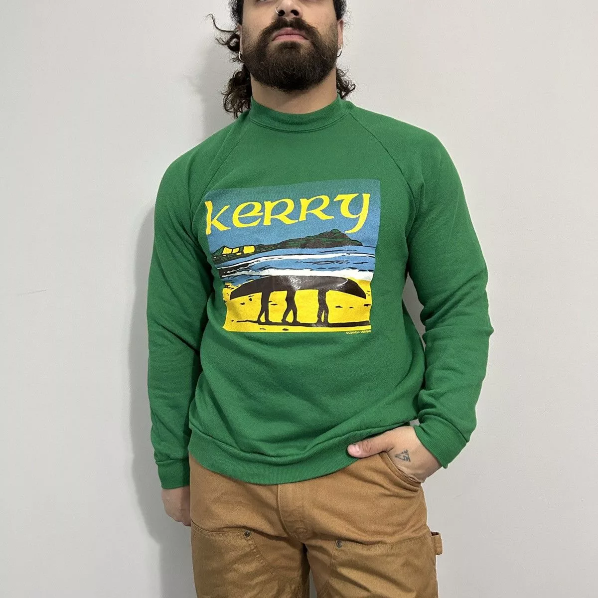 Jerzees Sweatshirts Hoodies Jerzees × Russell Athletic × Vintage Vintage Jerzees Russell Kerry Ireland Canoe Kayak Sweatshirt Green