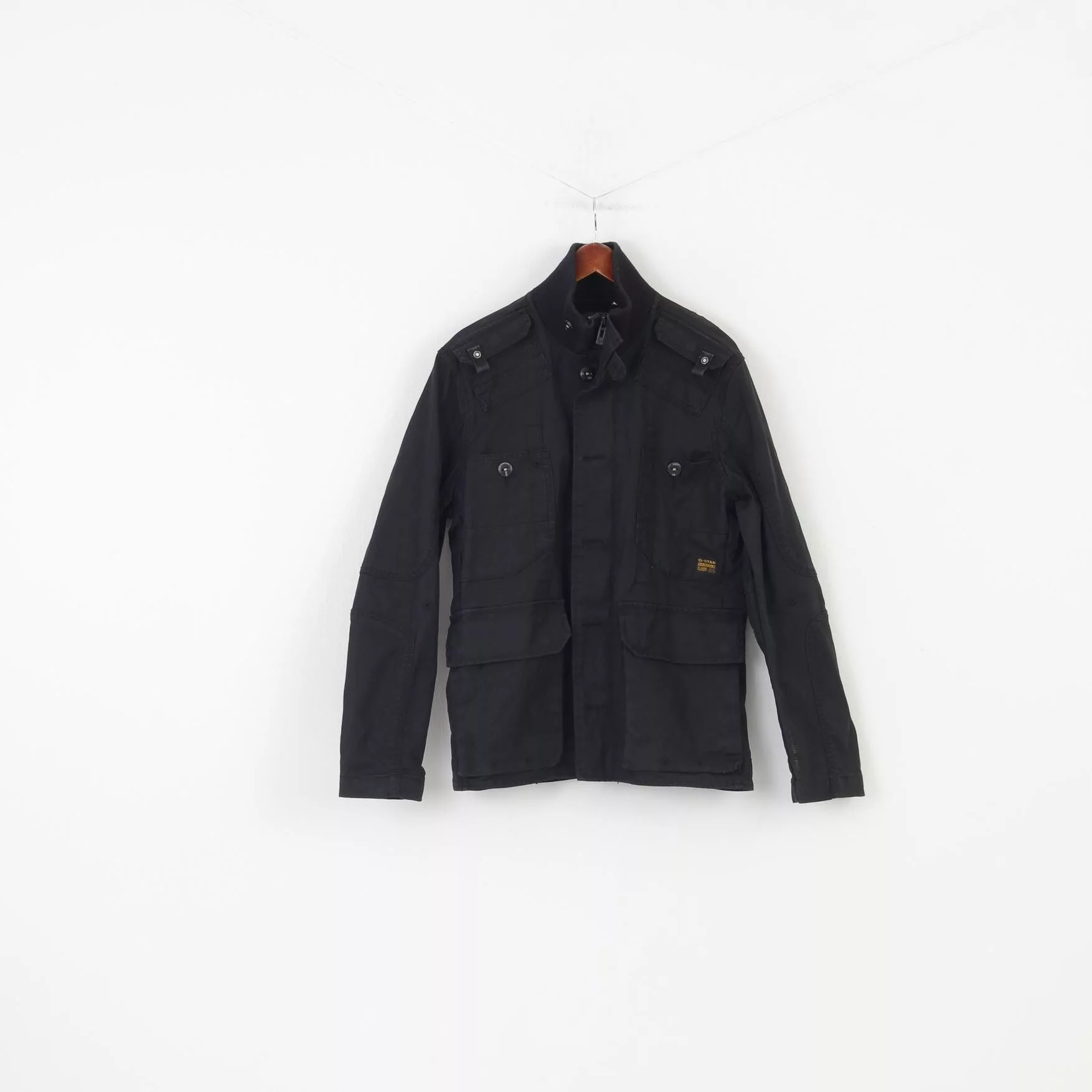 G-Star Bombers G-Star Raw Men XL Jacket Black Cotton Full Zipper 2100