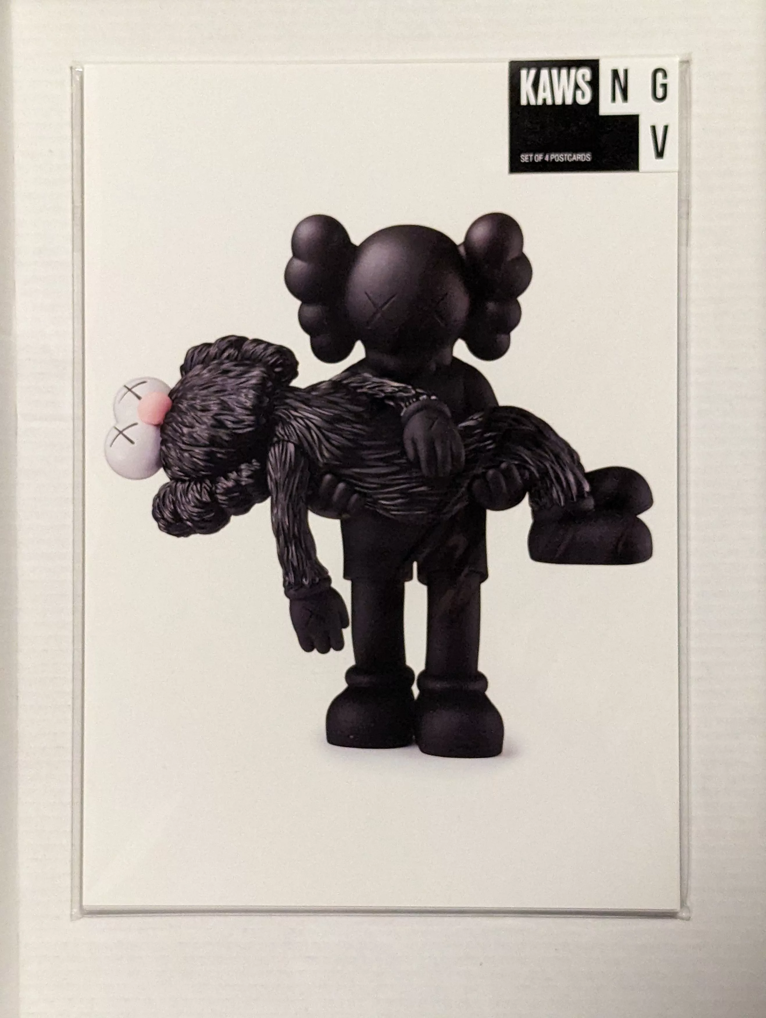 Kaws Miscellaneous KAWS x NGV SET OF 4 POSTCARDS Black
