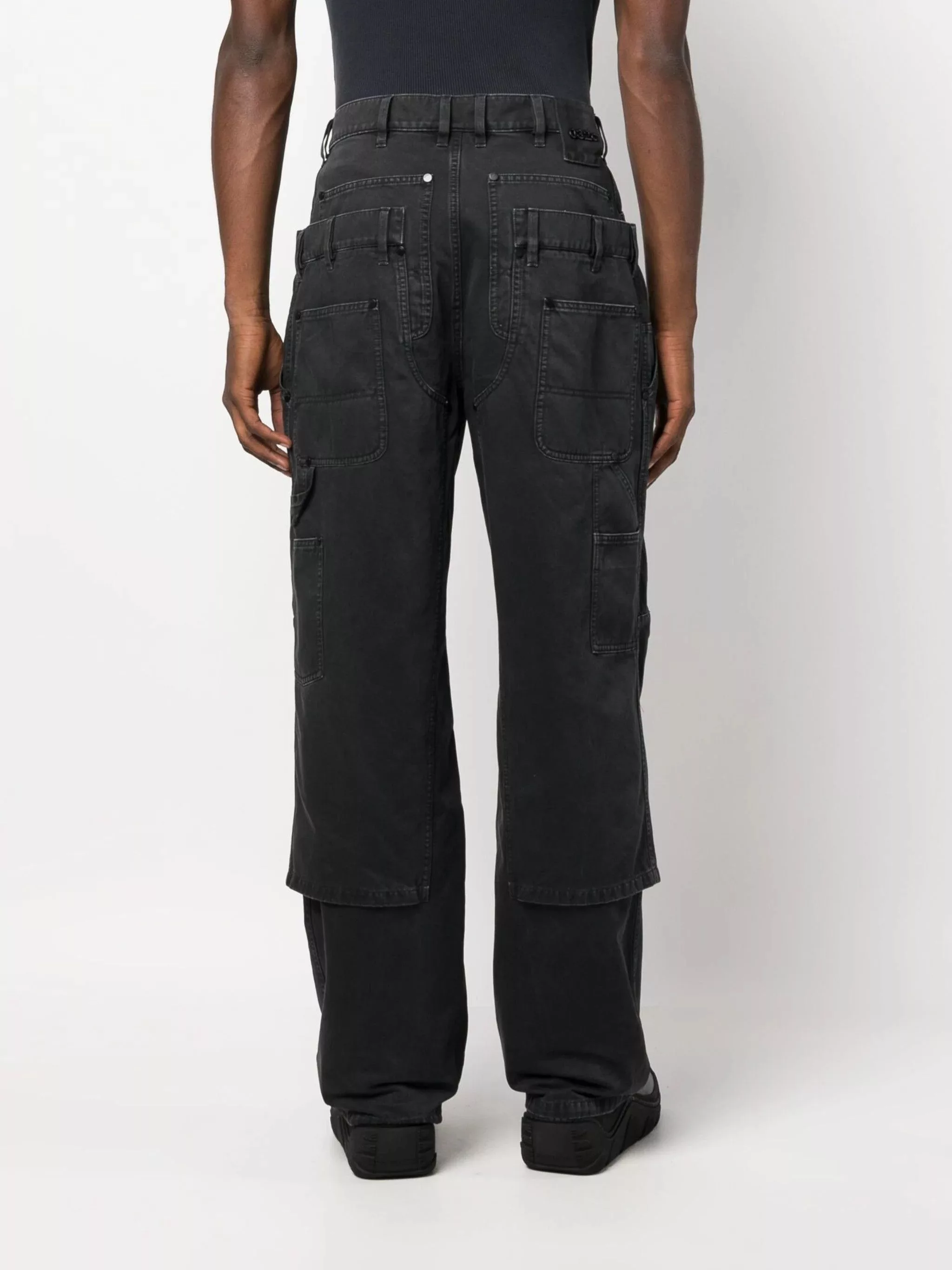 032c Casual Pants 032c Double Shift cotton utility trousers Gray