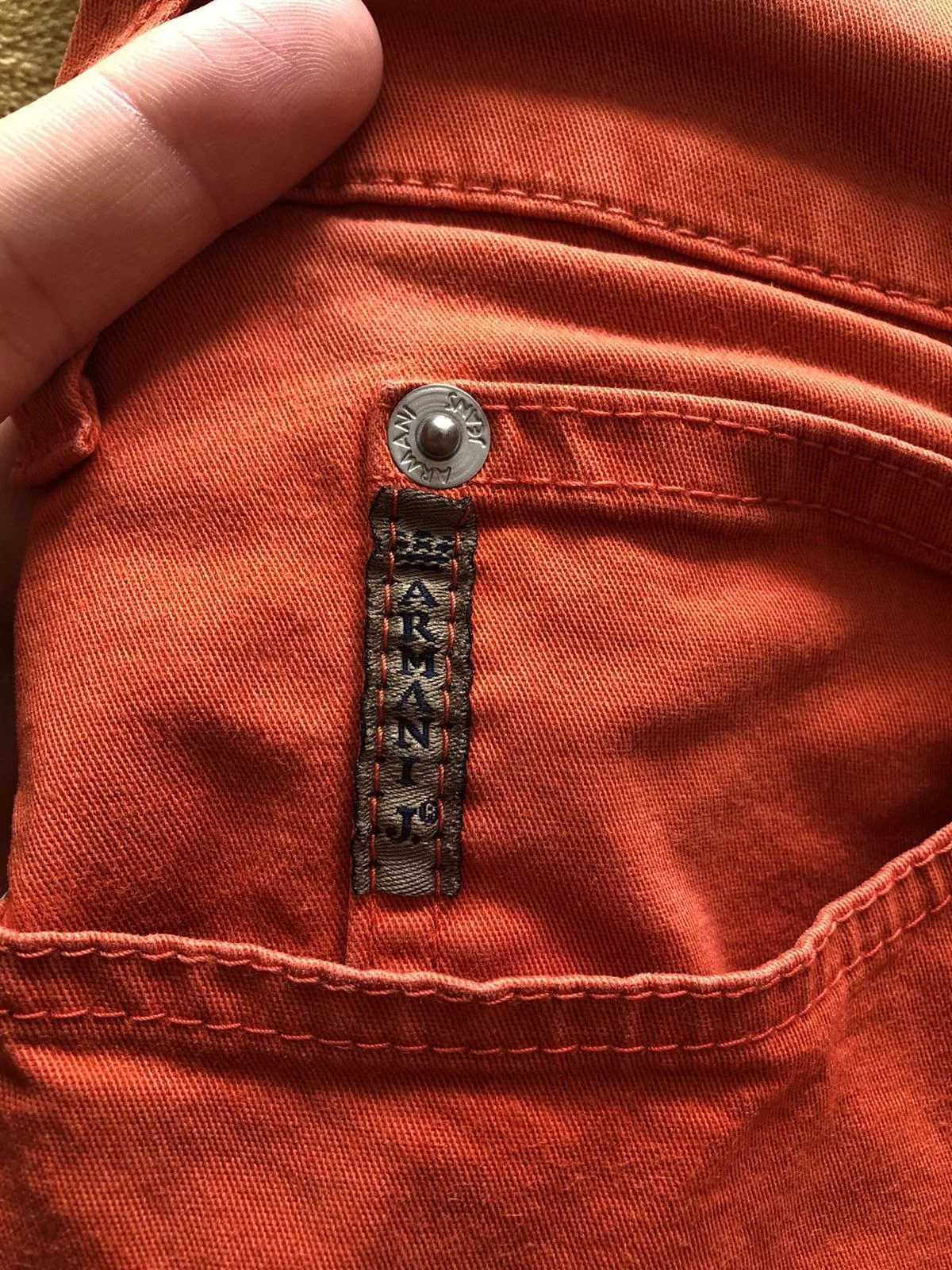 Armani Casual Pants Armani × Vintage RARE VINTAGE ARMANI JEANS COMFORT FIT QUALITY PANTS Orange Streetwear