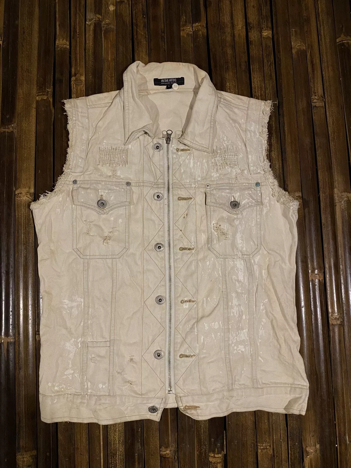 In The Attic Denim Jackets In The Attic × Japanese Brand IN THE ATTIC DENIM JACKET White