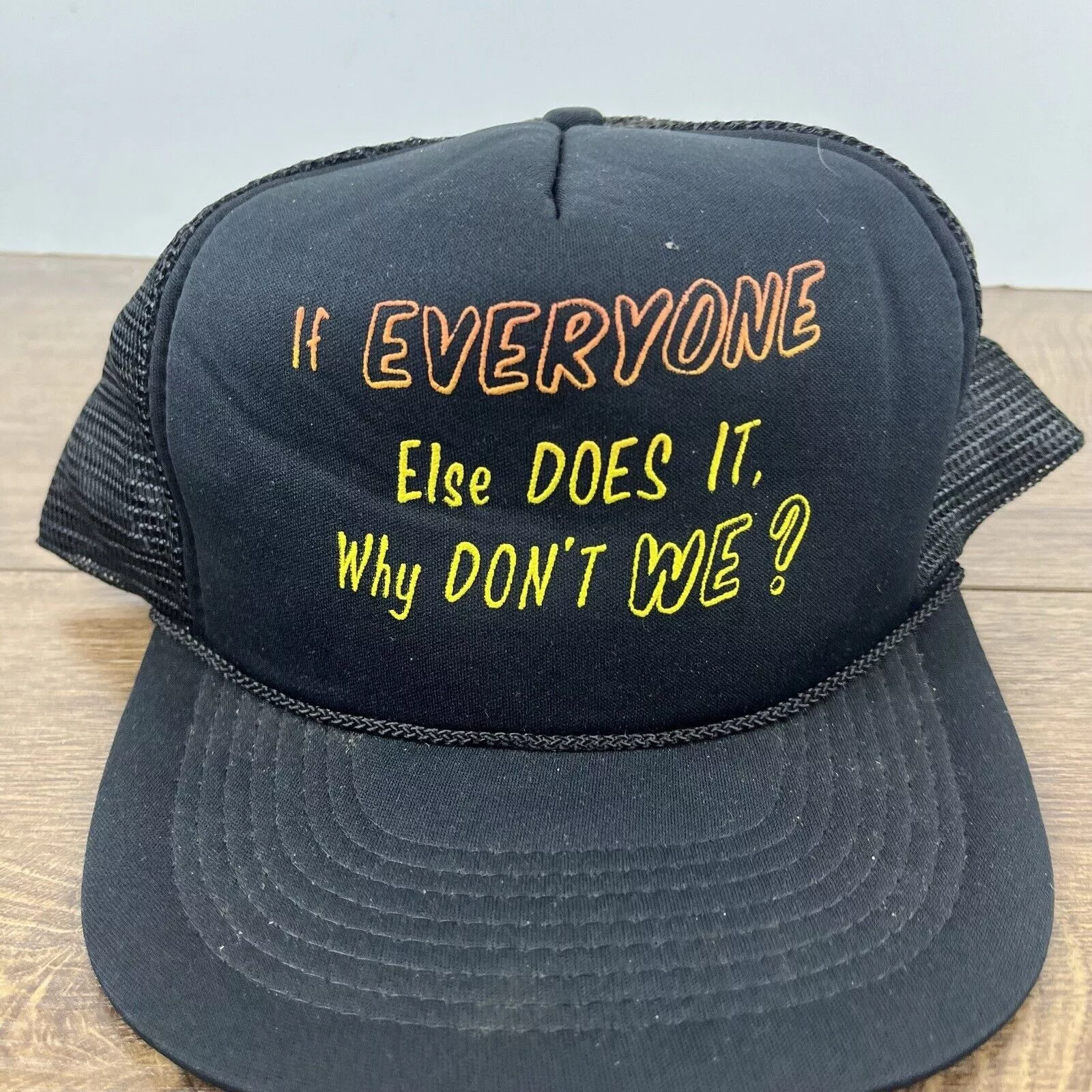 Other Hats Other Why Don't We Hat Black Cap Hat Everyone Else Does Adjustable