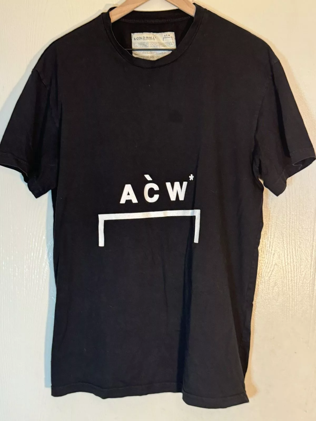 A-COLD-WALL* Short Sleeve T Shirts A-COLD-WALL* A-Cold-Wall Acw bracket T-Shirt Black