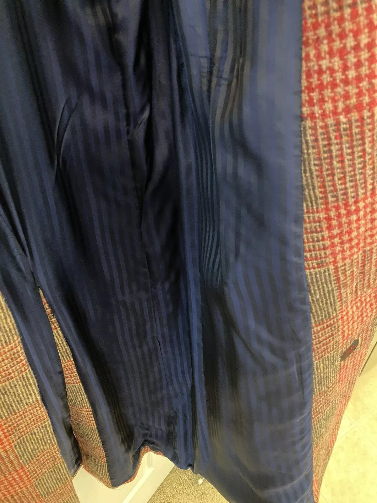 MP Massimo Piombo Heavy Coats MP Massimo Piombo Checked Oversized Long Coat Italy Made Brown
