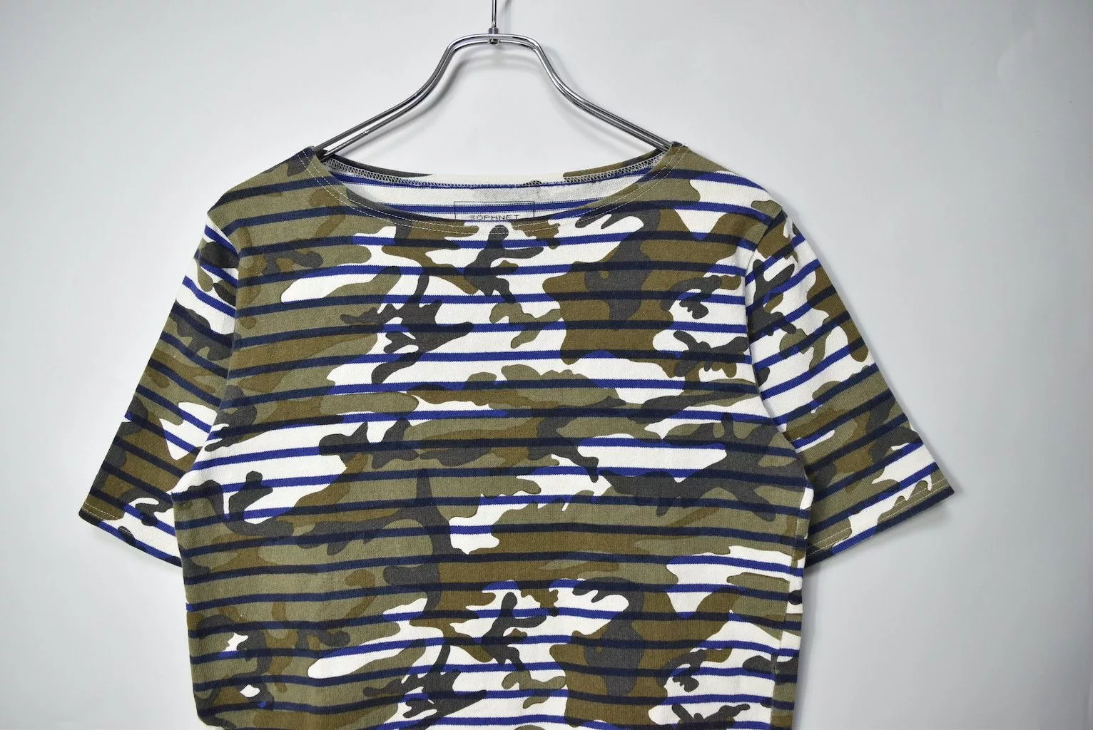 uniform experiment Short Sleeve T Shirts uniform experiment Sophnet/camo graphic stripe t-shirt/23618 - 0505 50 Multi