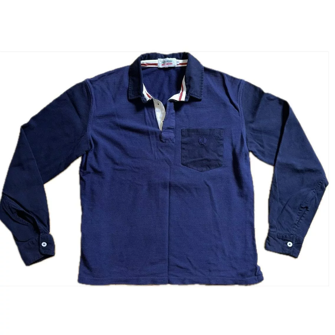 Fred Perry Polos Fred Perry × Nigel Cabourn Football pique longsleeve Blue