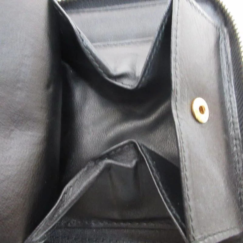 Comme des Garcons SHIRT Wallets Comme des Garcons SHIRT Wallet Leather Polka Dot Bi-fold Zip Black