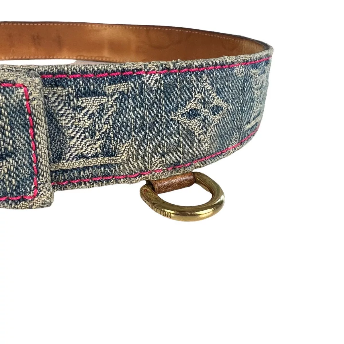 Louis Vuitton Belts Louis Vuitton × Marc Jacobs Louis Vuitton Gradient Denim Monogram Belt Blue