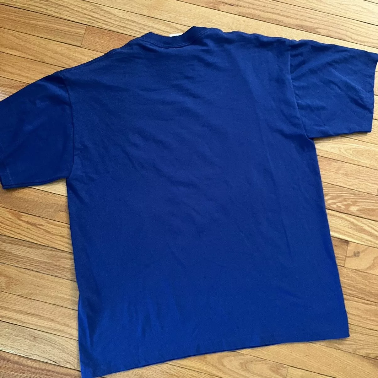 Vintage Short Sleeve T Shirts Vintage VTG Y2K Mercer Alumni Basketball Tee Blue