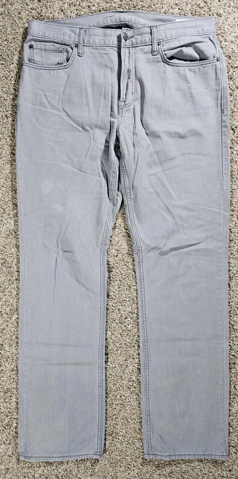 Old Navy Denim Old Navy straight leg mens 36x34” gray Built In Tough Jeans