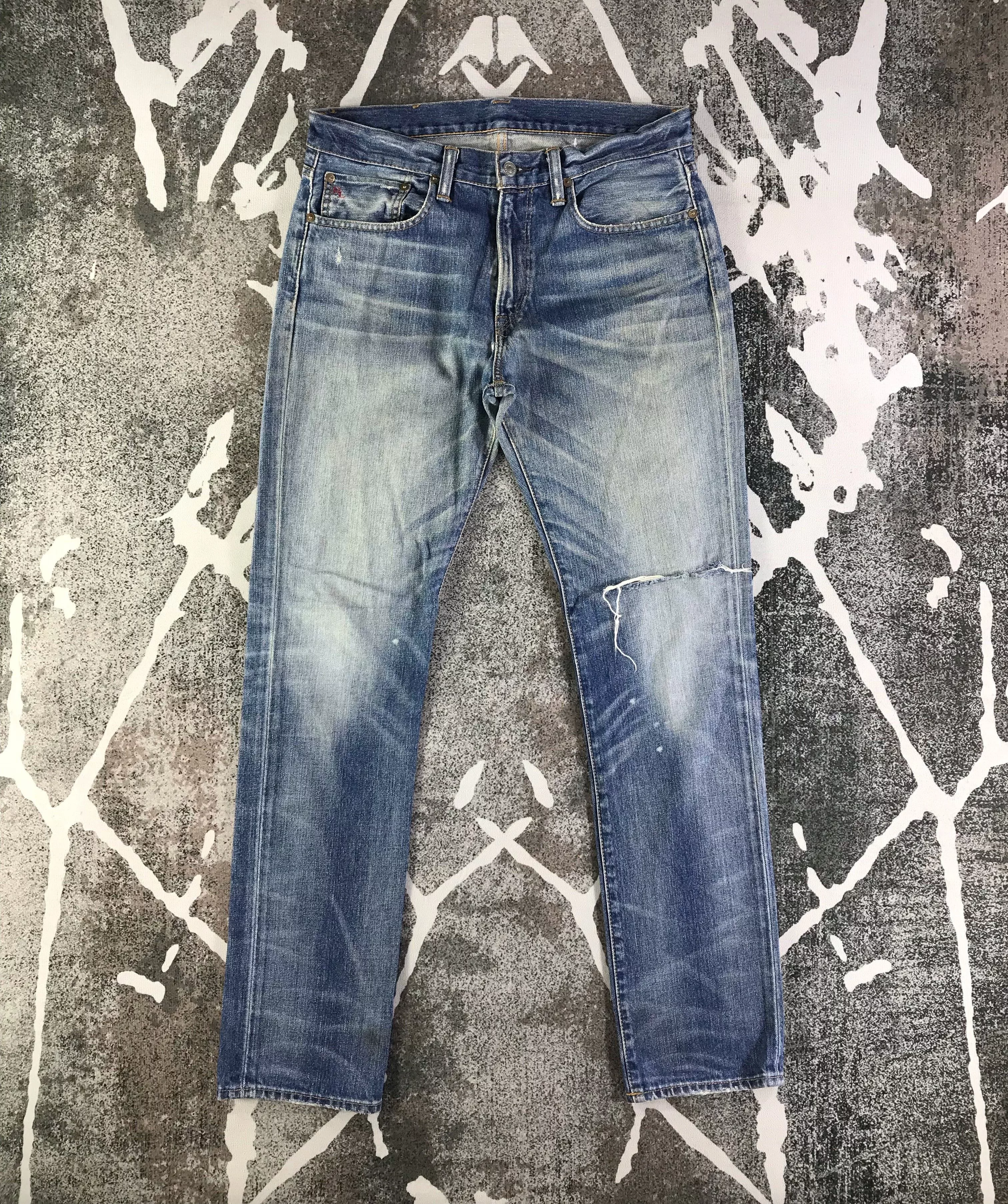 Polo Ralph Lauren Denim Polo Ralph Lauren × Vintage Polo Ralph Lauren Jeans Distressed Denim Blue