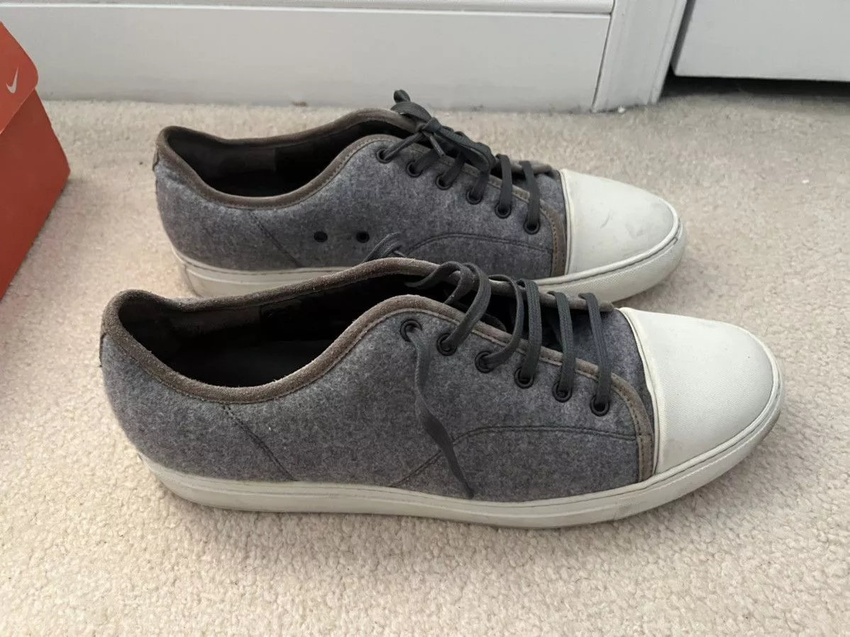 Lanvin Low Top Sneakers Grey Flannel Lanvin Classic Gray