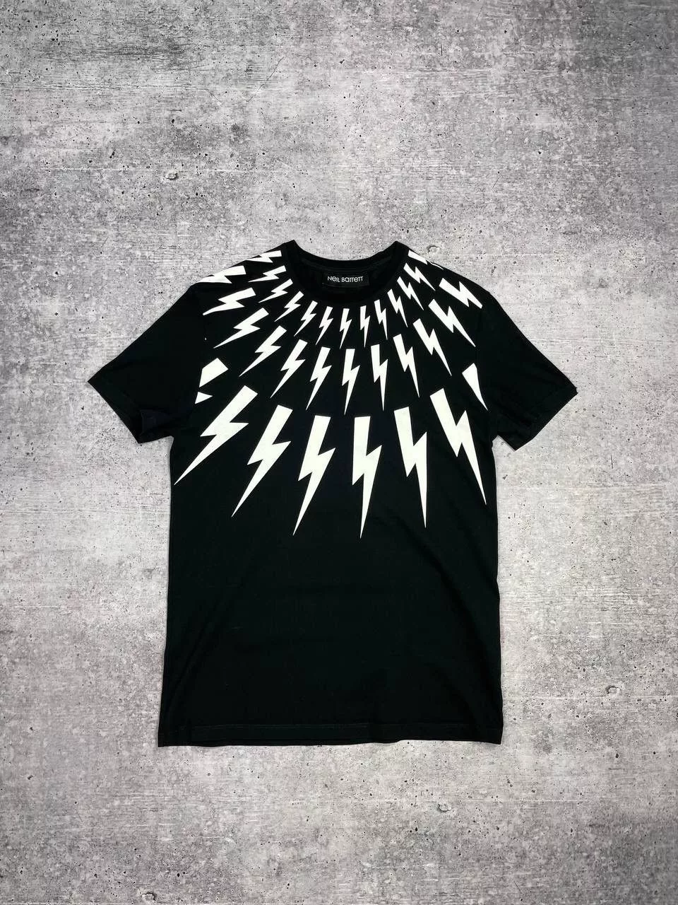 Neil Barrett Short Sleeve T Shirts Vintage Neil Barrett Black Slim Fit Big Logo Shirt Tee Y2K Luxury