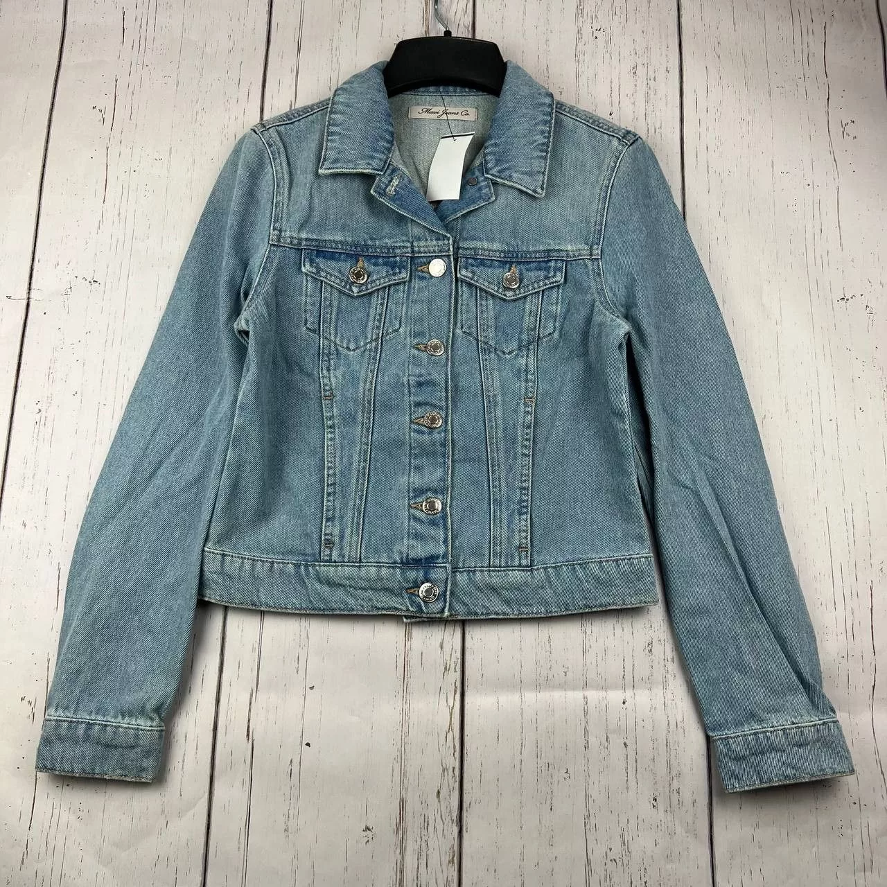 Mavi Denim Jackets Mavi Small Cropped FIt Stretchable Denim Jeans Jacket Women Blue