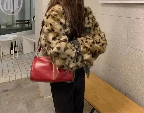 Hypebeast Jackets Hypebeast × Japanese Brand Jack Retro patchwork leopard print turf design jacket Brown Vintage