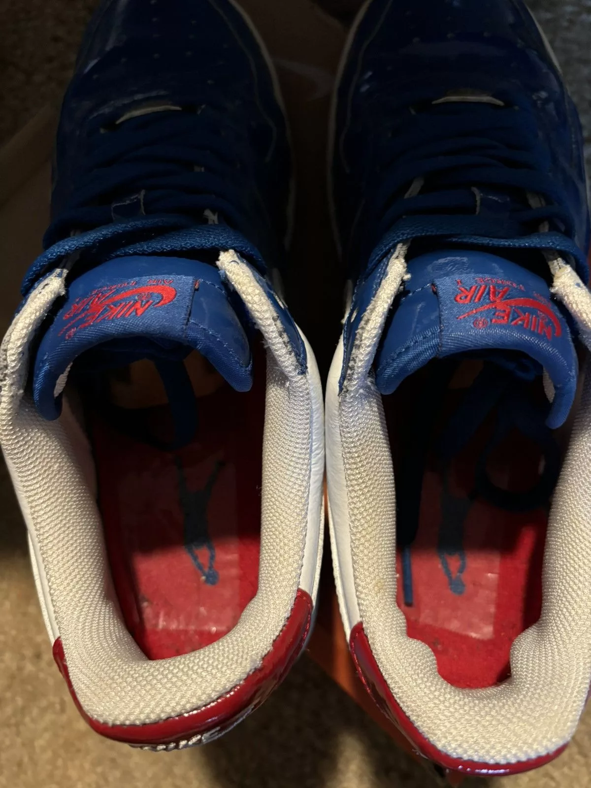 Nike Low Top Sneakers Nike Air Force 1 Sheed 9.5 pistons 2006 Blue
