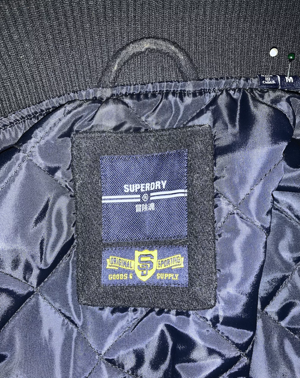 Superdry Bombers Superdry Super Dry Blue Varsity Jacket Multi