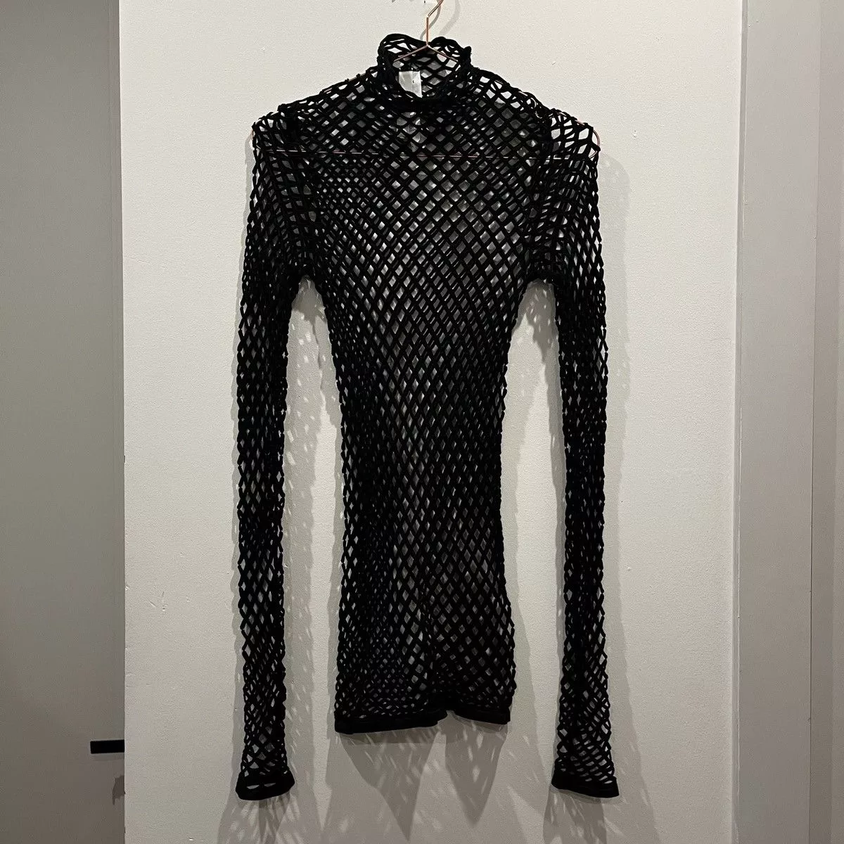 Dion Lee Sweaters Knitwear Dion Lee Fish Net Long Sleeve Shirt (unisex) Black Avant-Garde