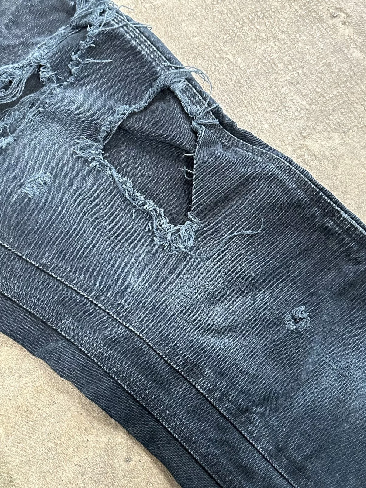 Carhartt Casual Pants Carhartt × Vintage Vintage Y2K 00s Carhartt Thrashed Distressed Double Knees Black Streetwear