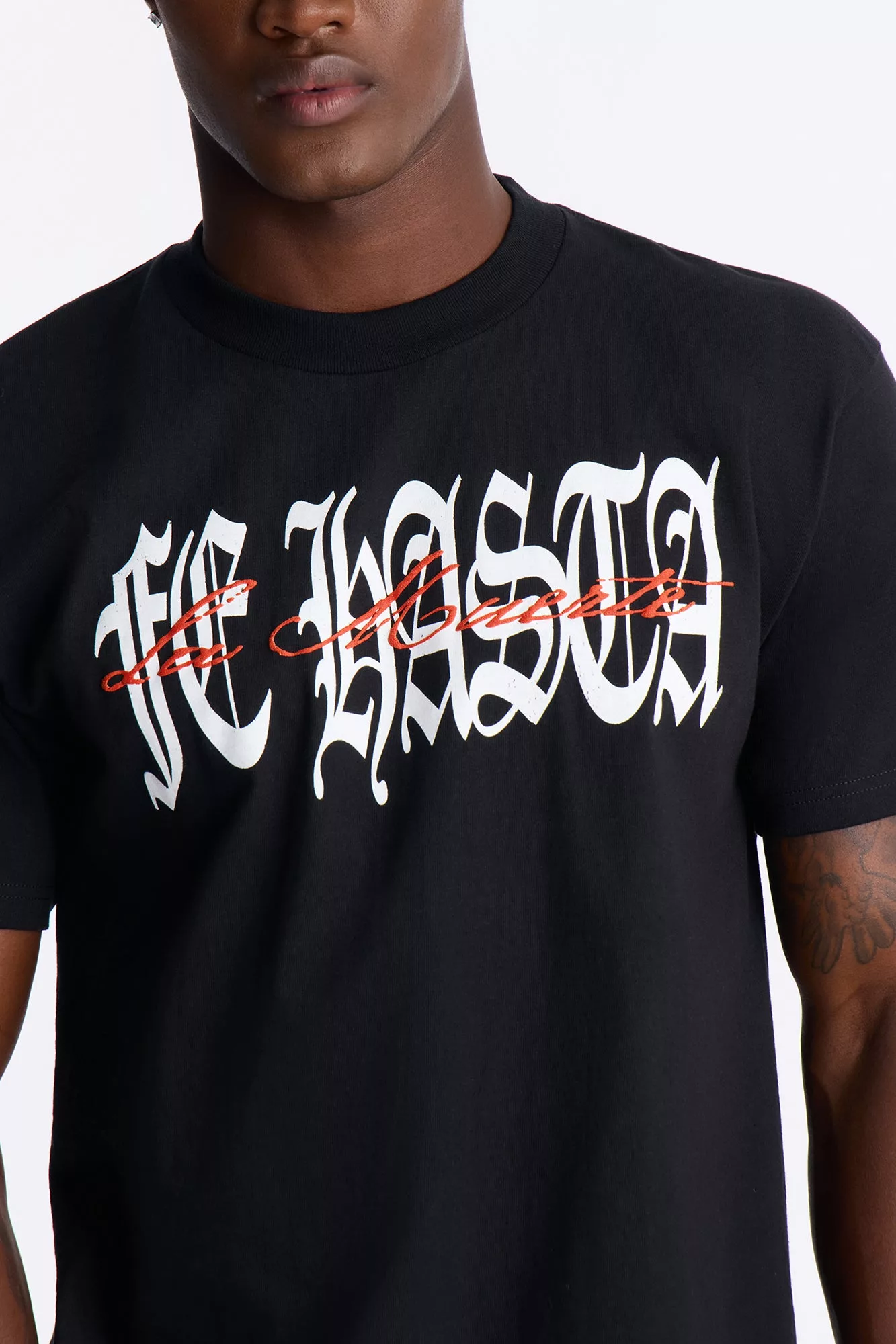 Fe Hasta La Muerte Oversized Short Sleeve Tee - Black