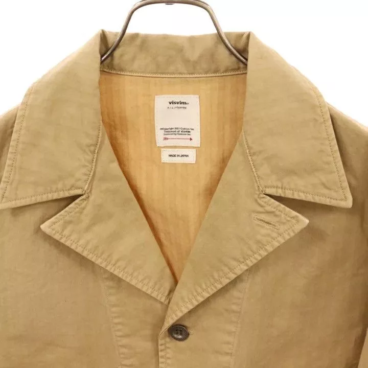 Visvim Light Jackets VISVIM 21AW DOMAIN L/S DMGD JACKET COAT PEERLESS Beige