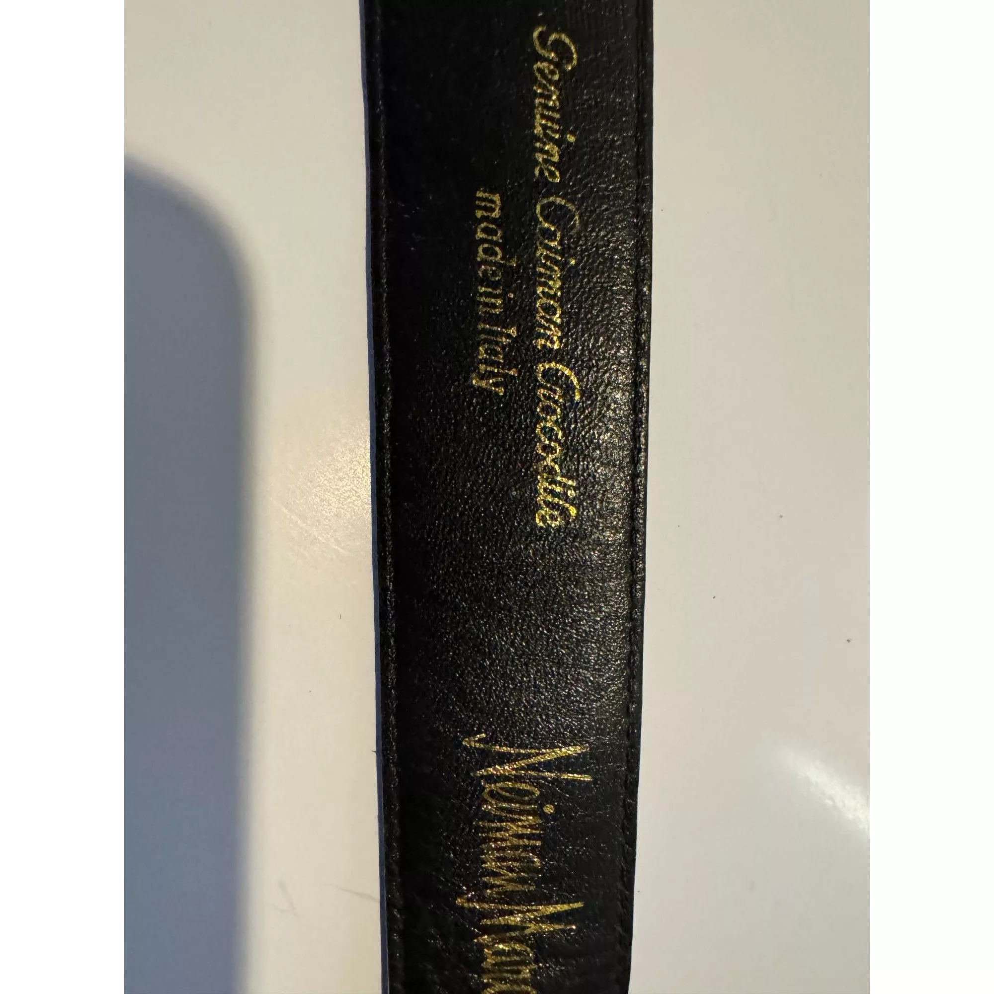 Neiman Marcus Belts Italy Neiman Marcus Genuine Caiman Crocodile Beautiful Black