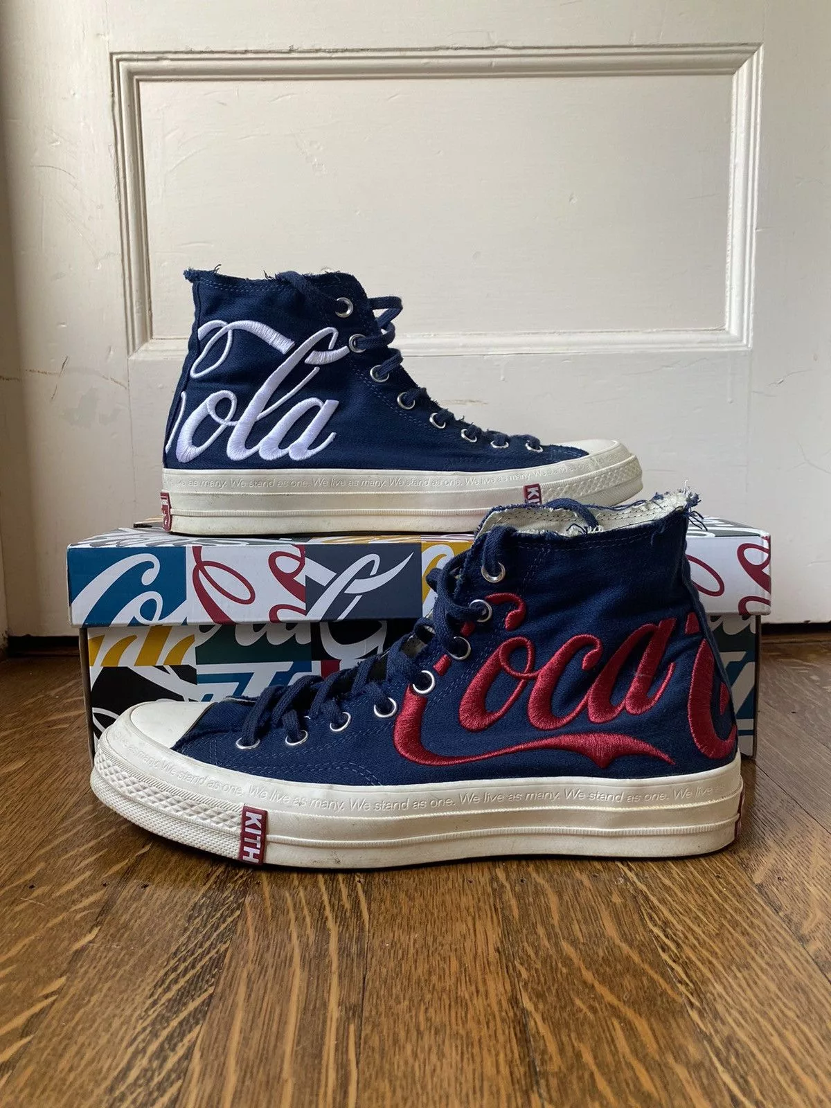 Kith Hi Top Sneakers Kith Coca Cola Converse Collab Blue