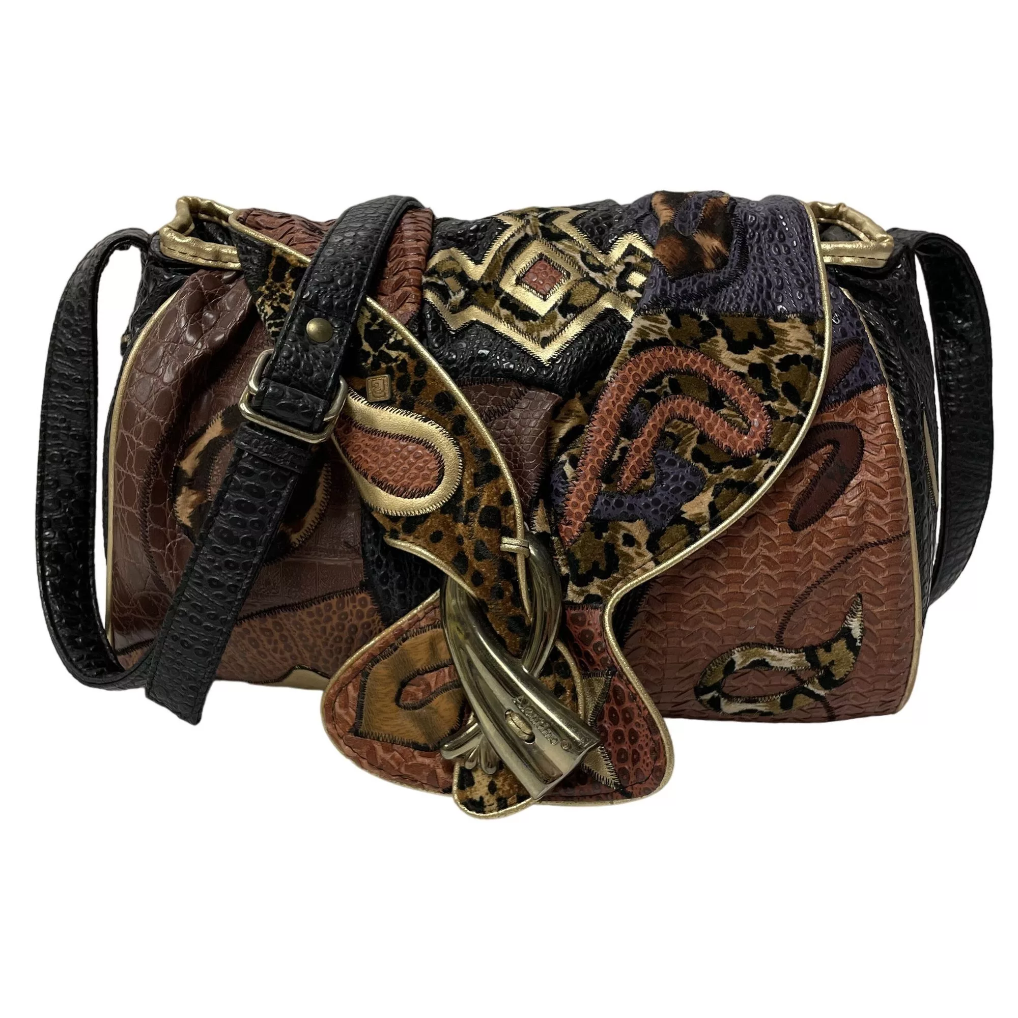 Other Shoulder Bags Other Vtg Alentino FAUX Lizard Alligator EXOTIC Print Purse Multi