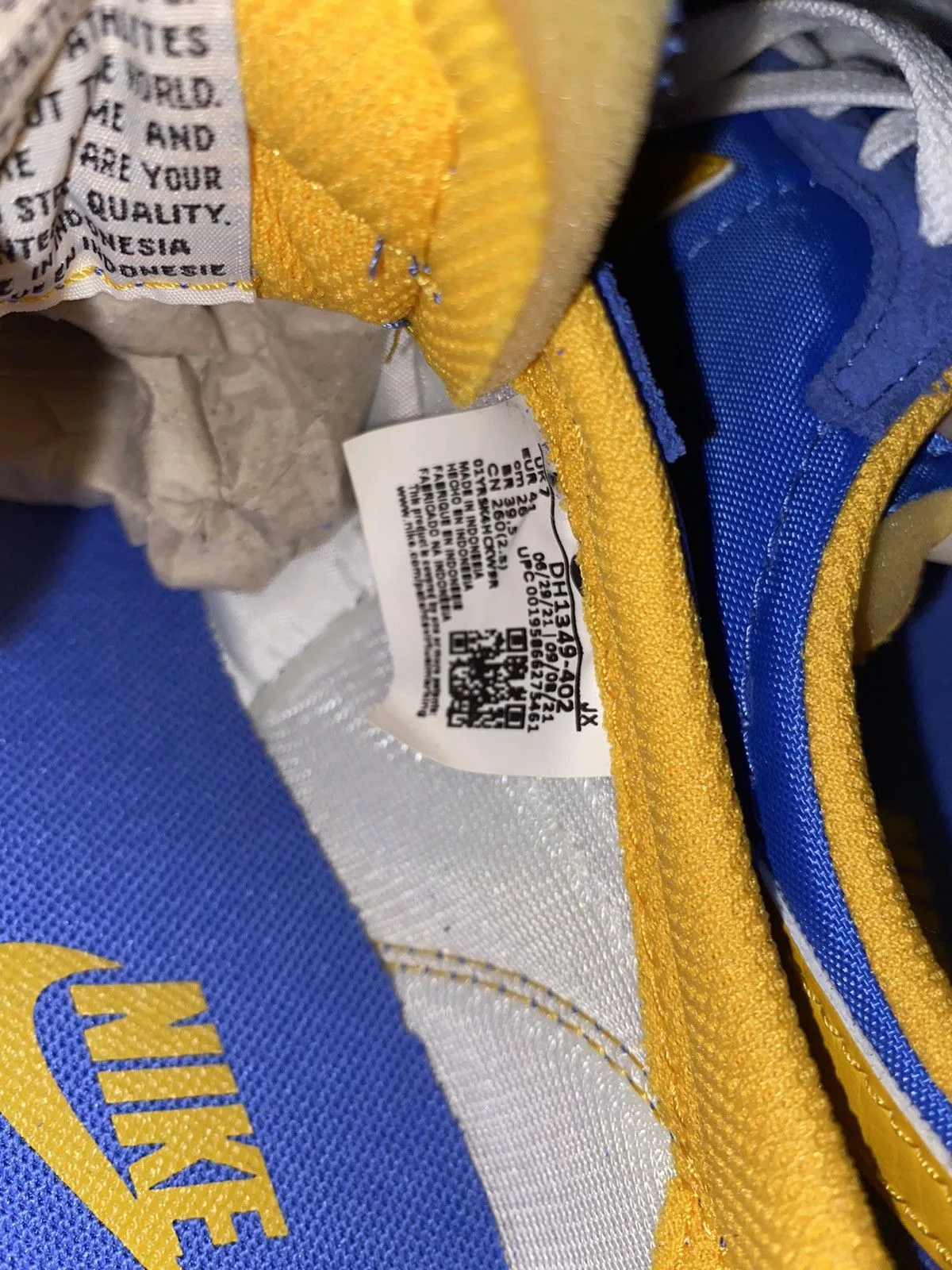 Nike Low Top Sneakers Nike Waffle Trainer 2 Medium Blue University Gold