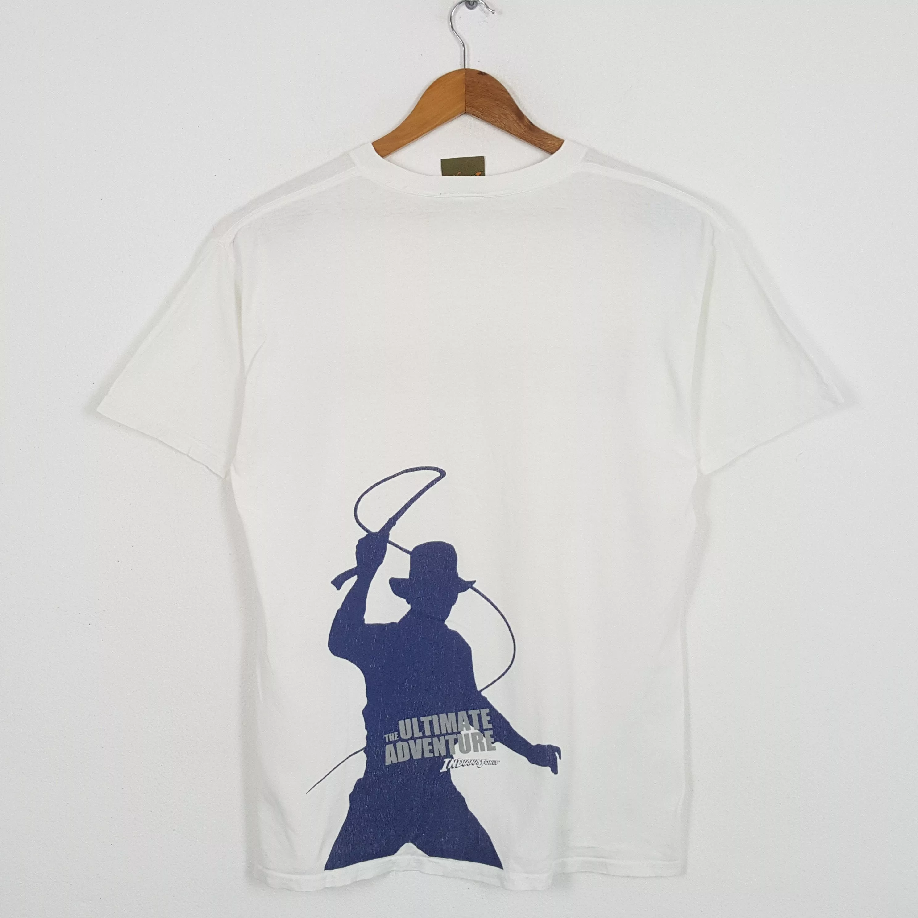 Universal Studios Short Sleeve T Shirts Universal Studios × Vintage Vintage INDIANA JONES American Adventure Movie T-Shirts White
