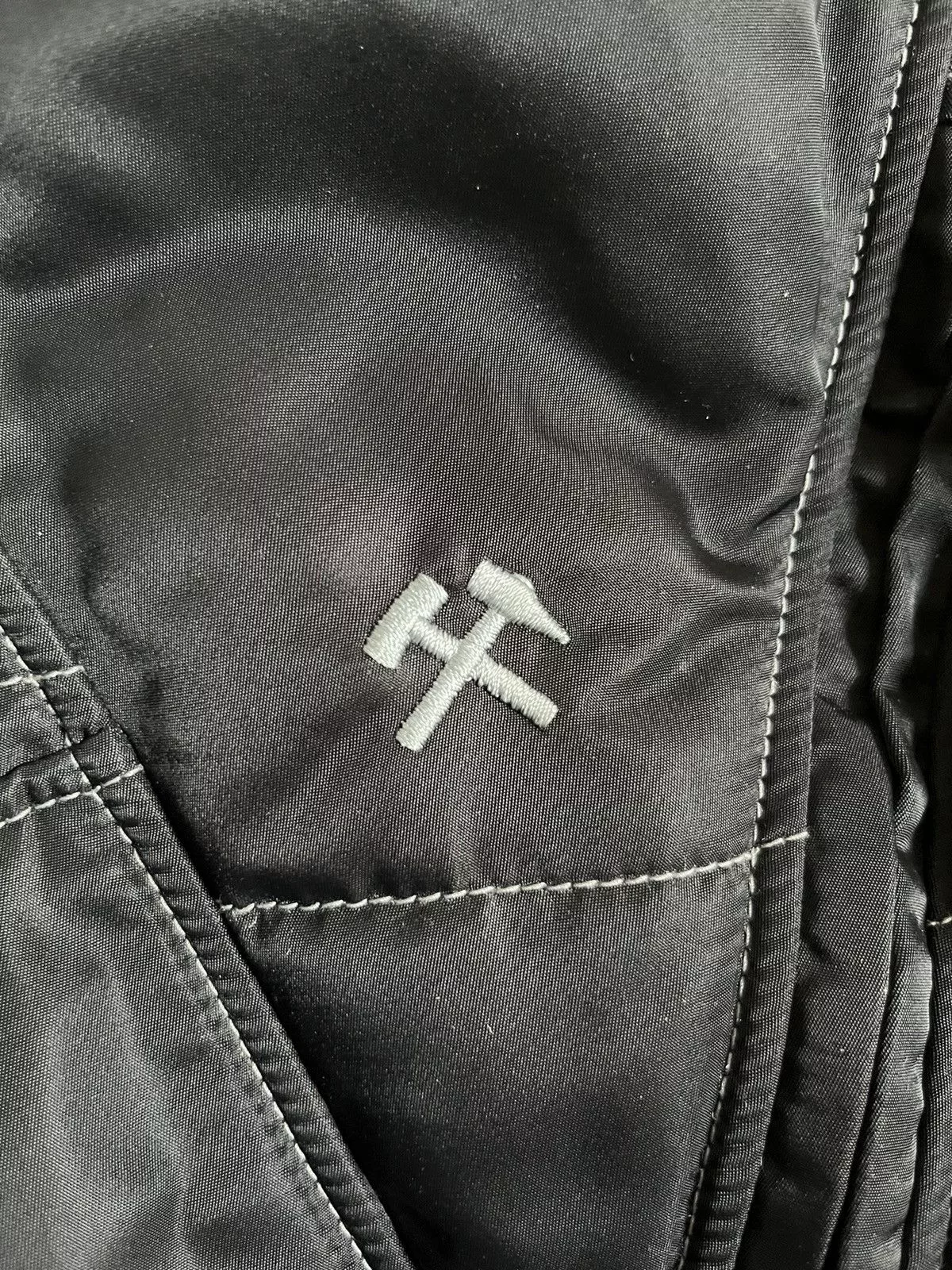 GmbH Down Jackets GmbH x Browns Harris High Neck Embroidered Puffer Jacket Black