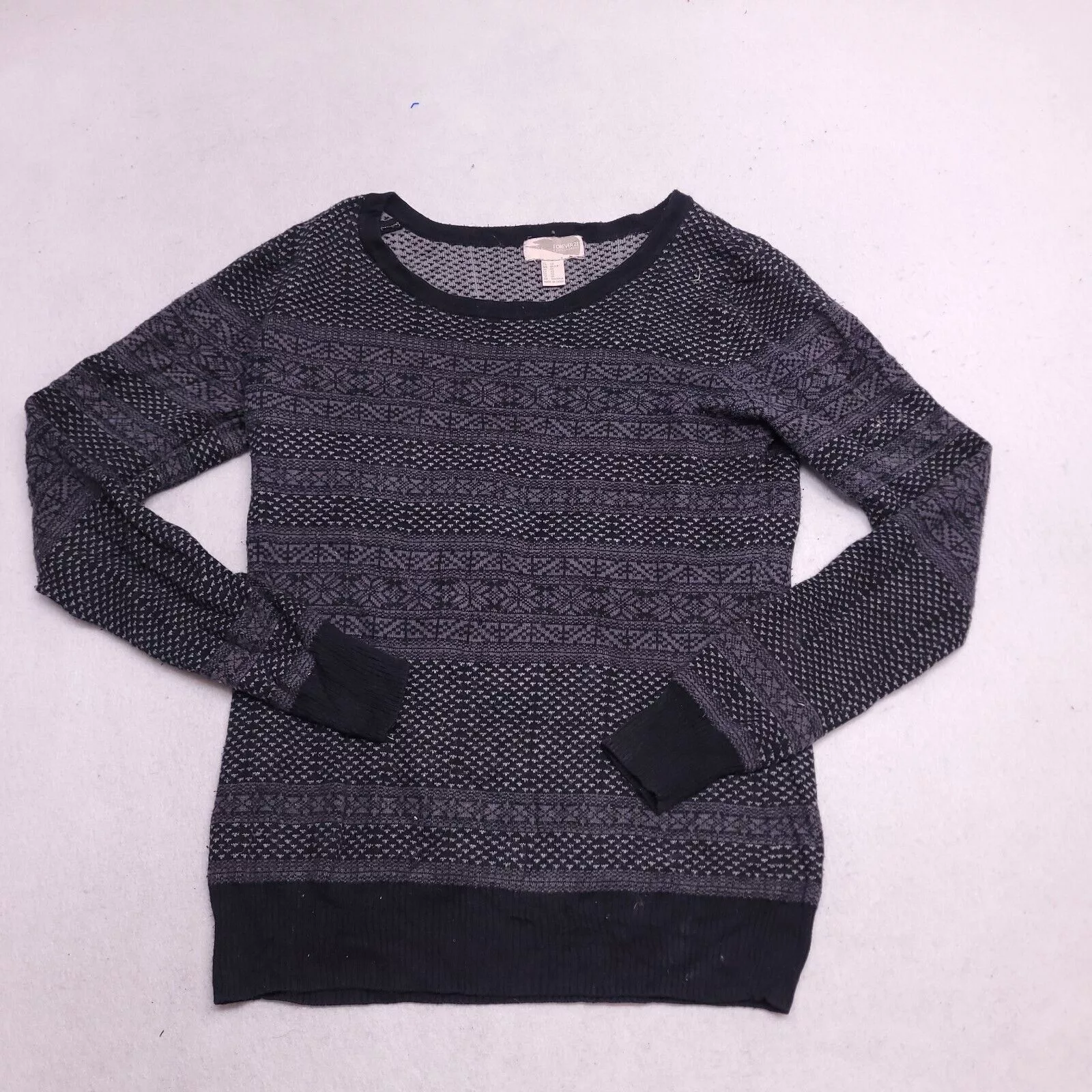 Forever 21 Jackets Forever 21 Pullover Cotton Sweater Womens Size XS Black