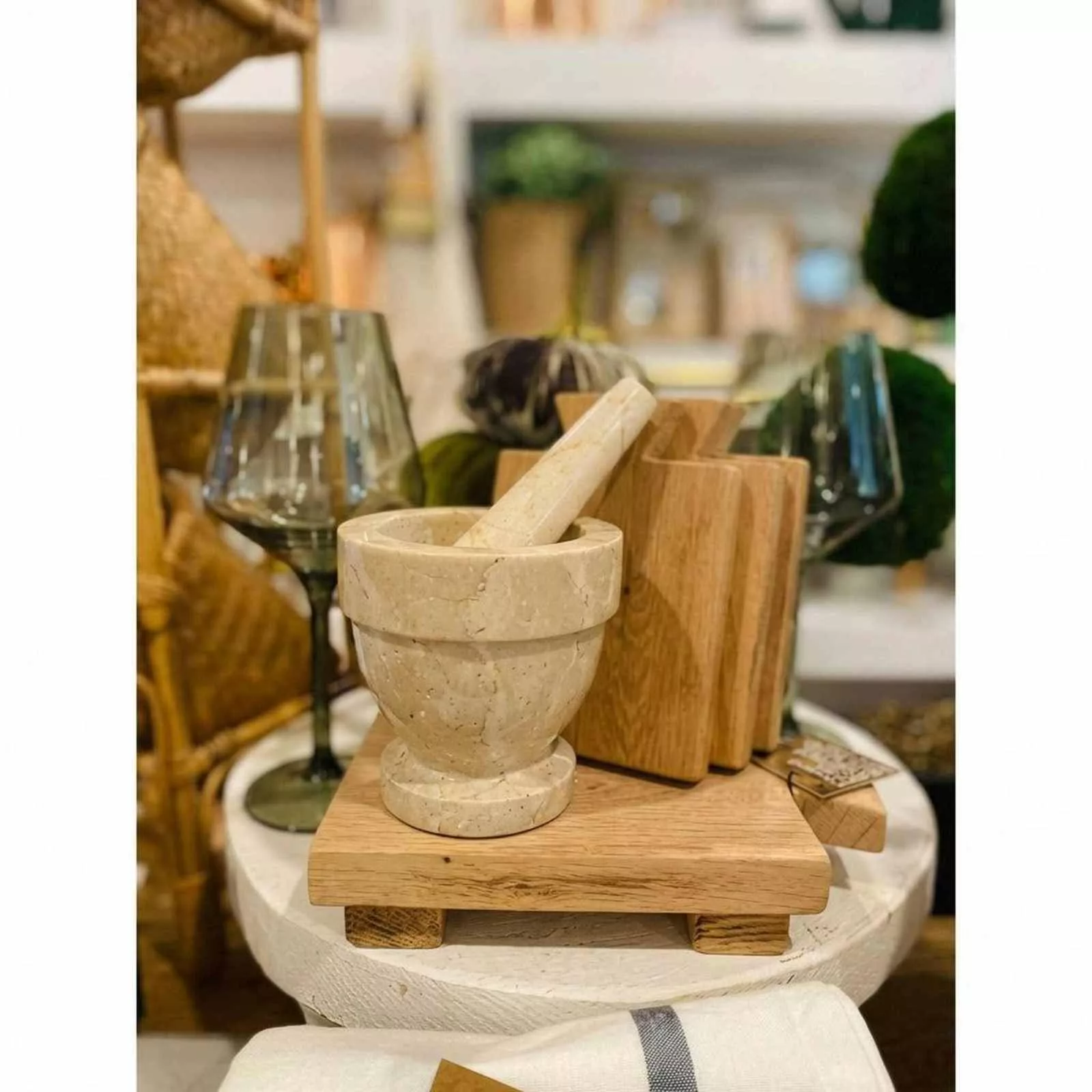Stone Mortar and Pestle - Curated Home Decor