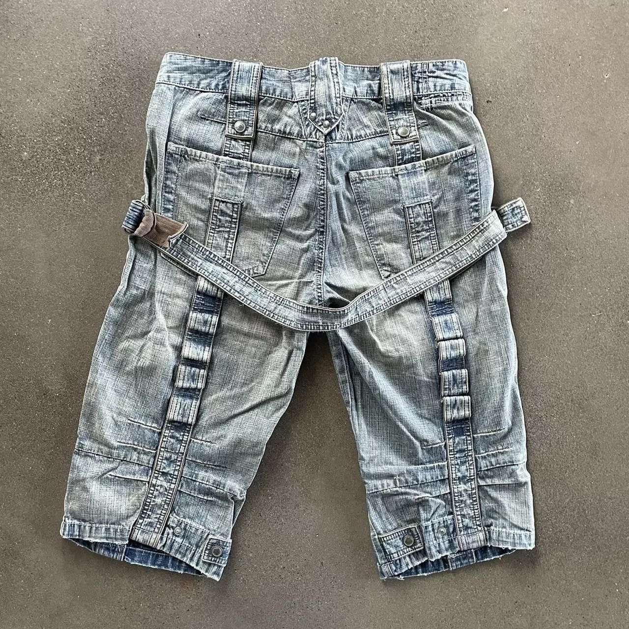 Marithe + Francois Girbaud Shorts Marithe + Francois Girbaud faded washed out jorts Blue